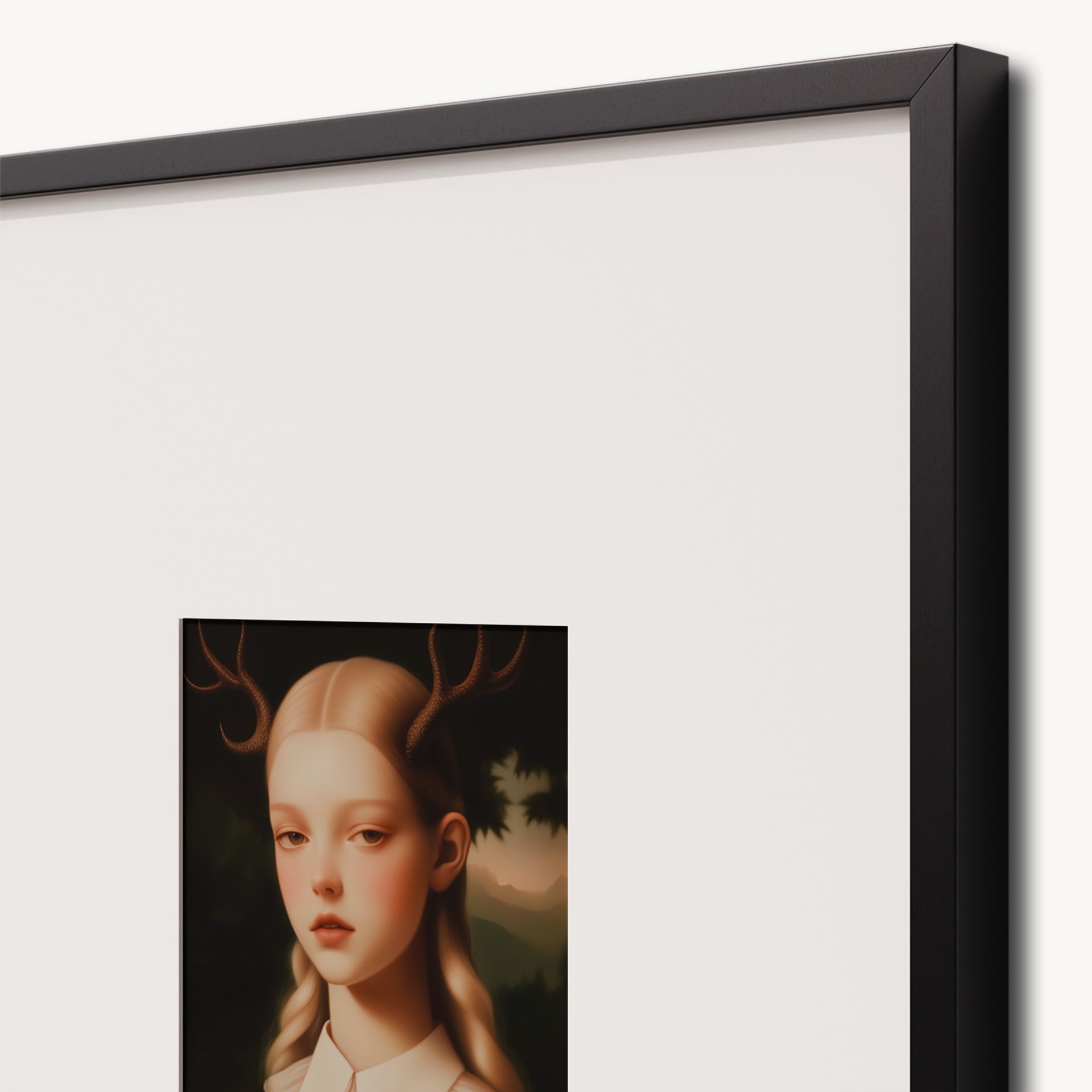 Girl with Antlers WALL ART