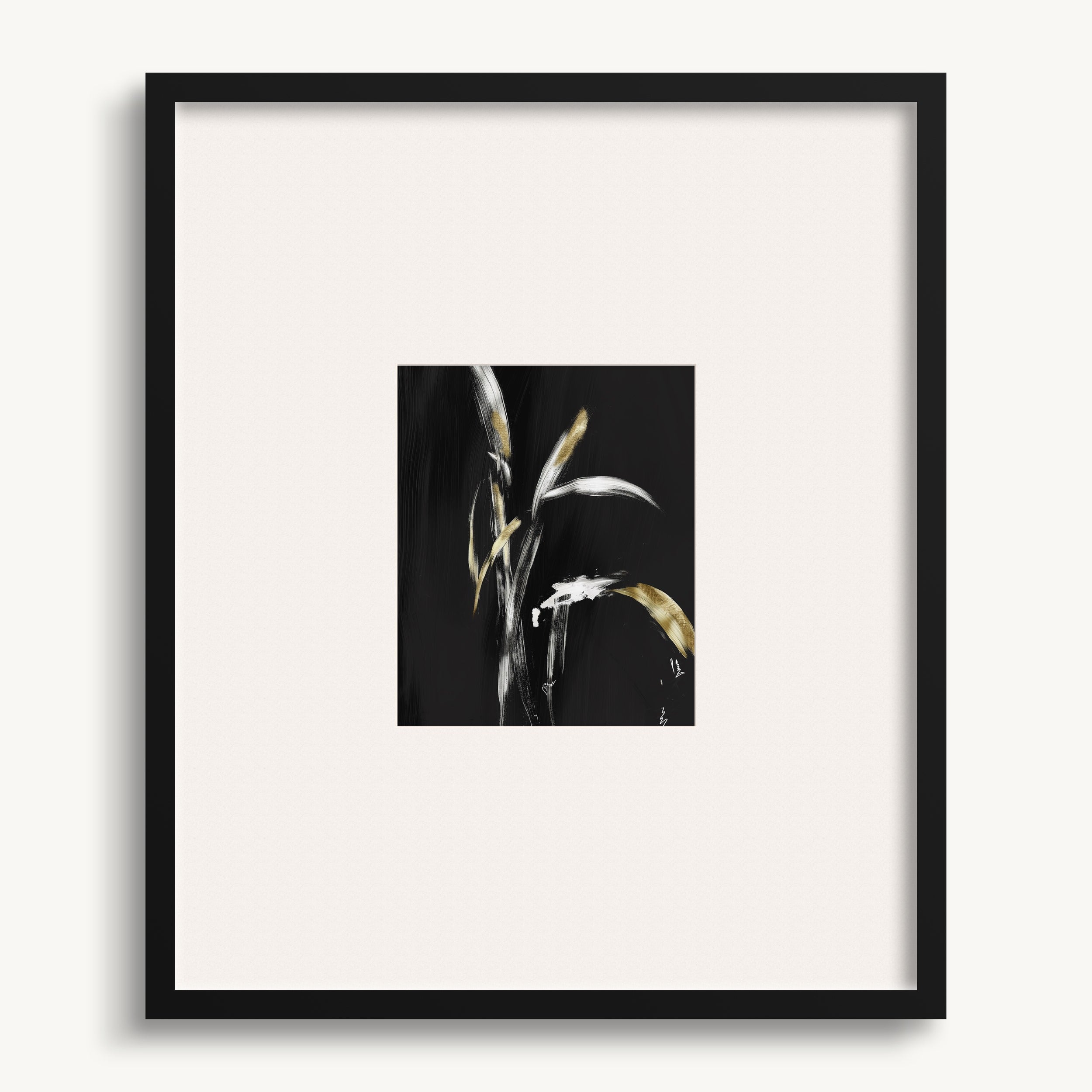 Gold on black WALL ART