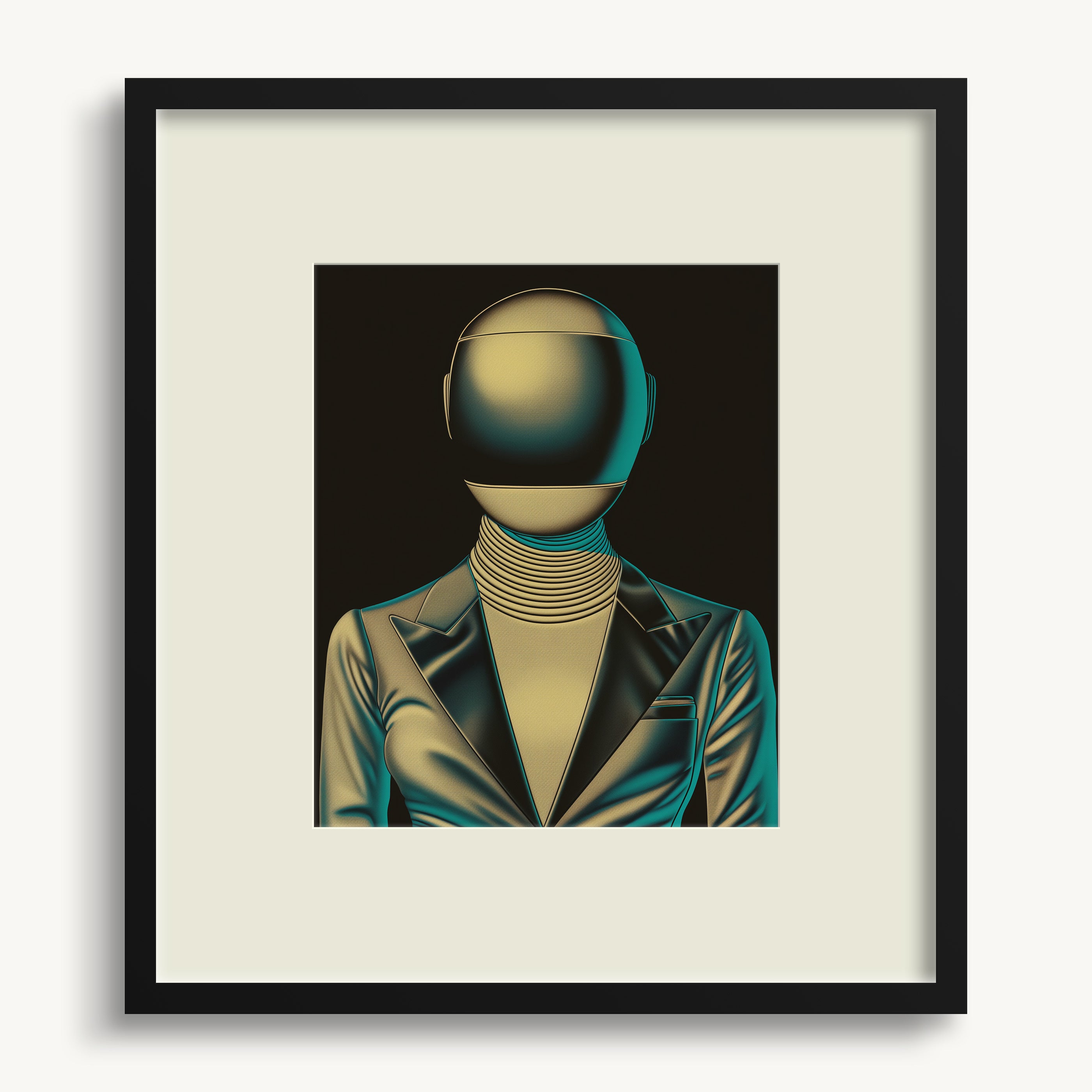 Futuristic Figure in Helmet WALL ART