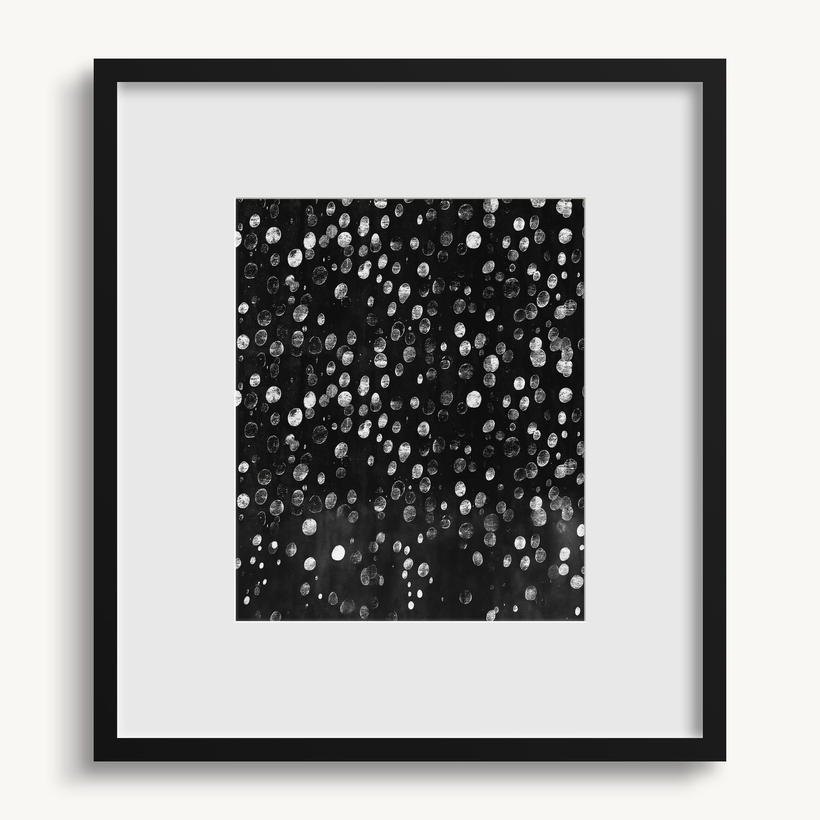 Dense White Dots on Black WALL ART