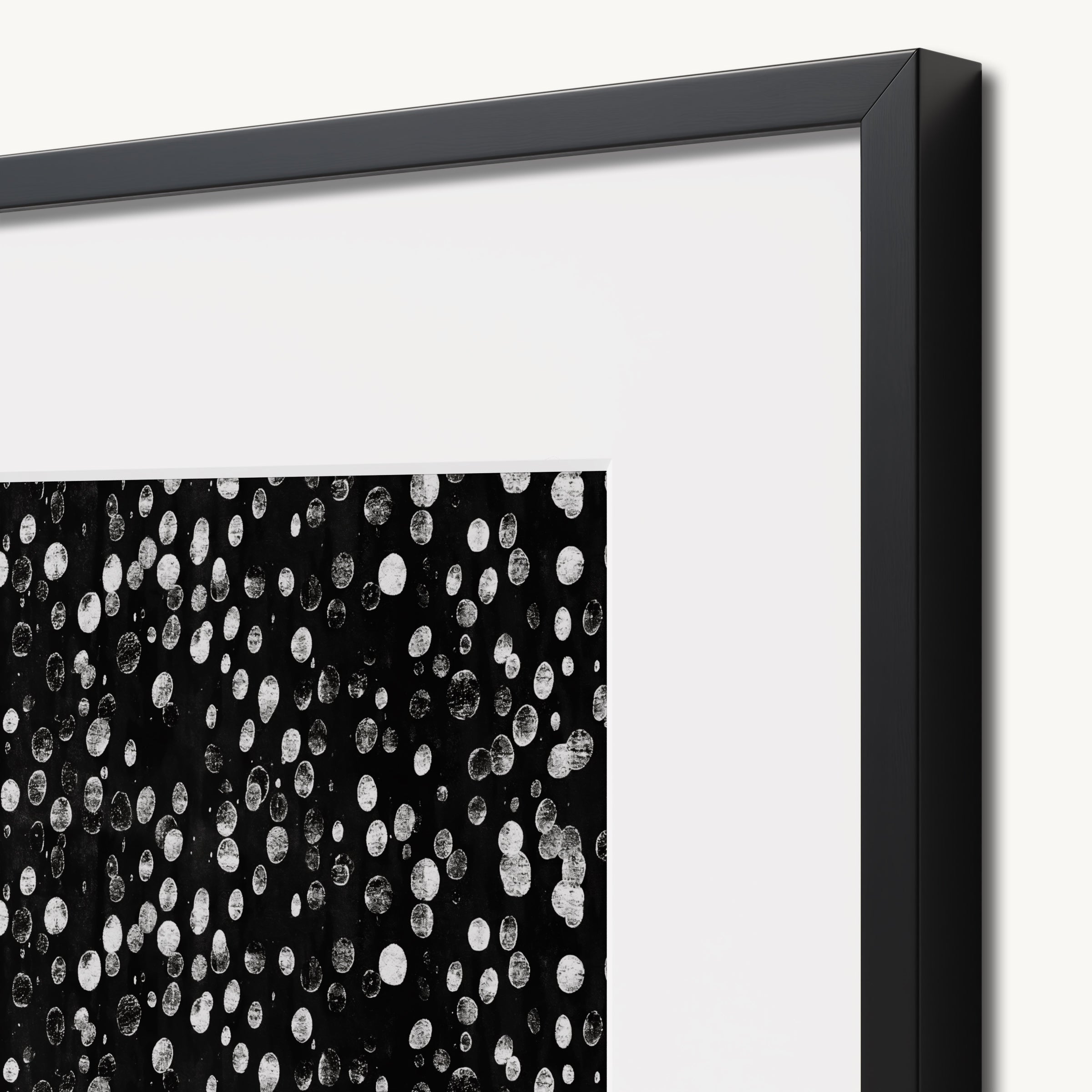 Dense White Dots on Black WALL ART