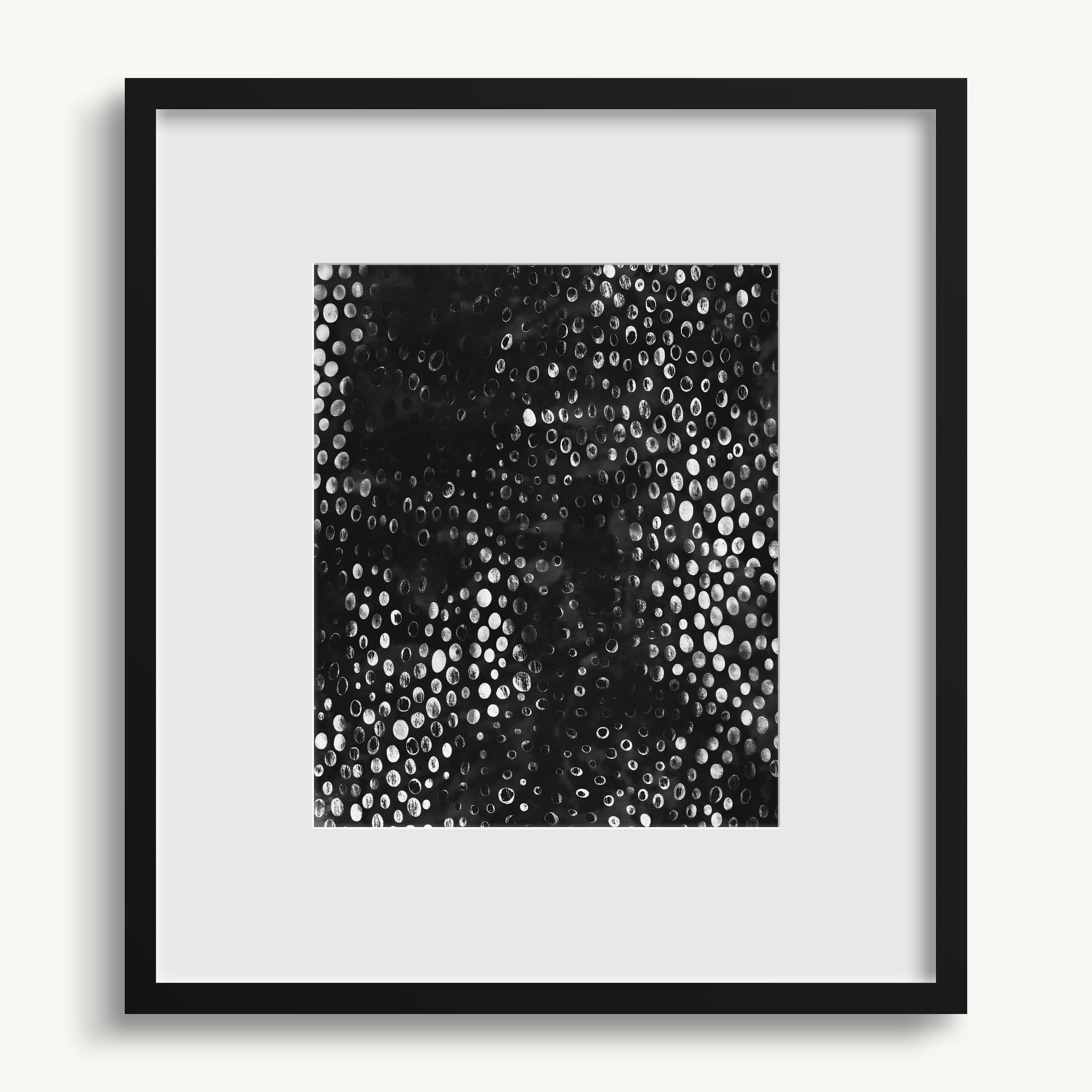 White Dots on Black Background WALL ART