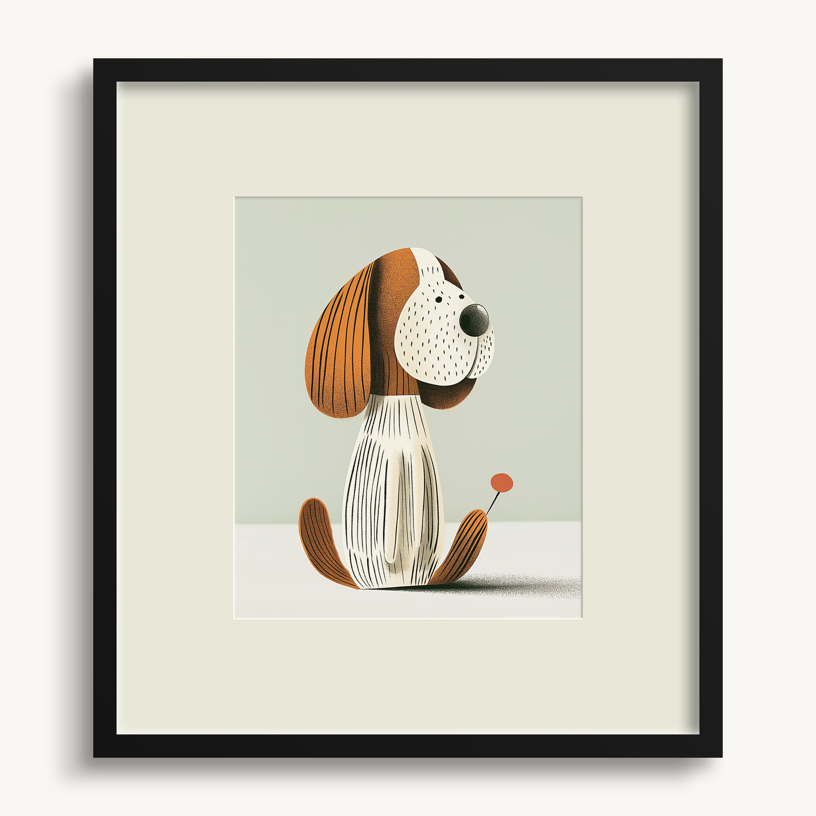 Stylized Dog with Long Snout WALL ART