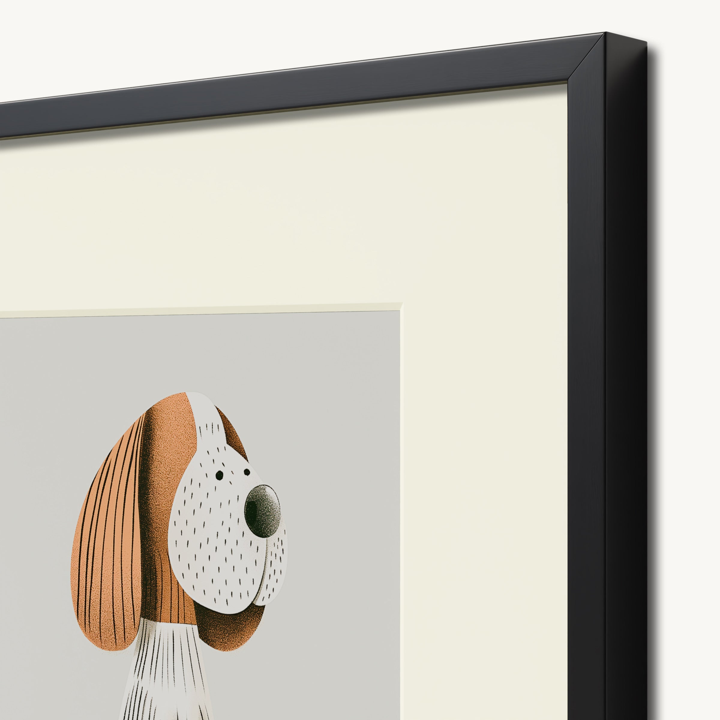 Stylized Dog with Long Snout WALL ART