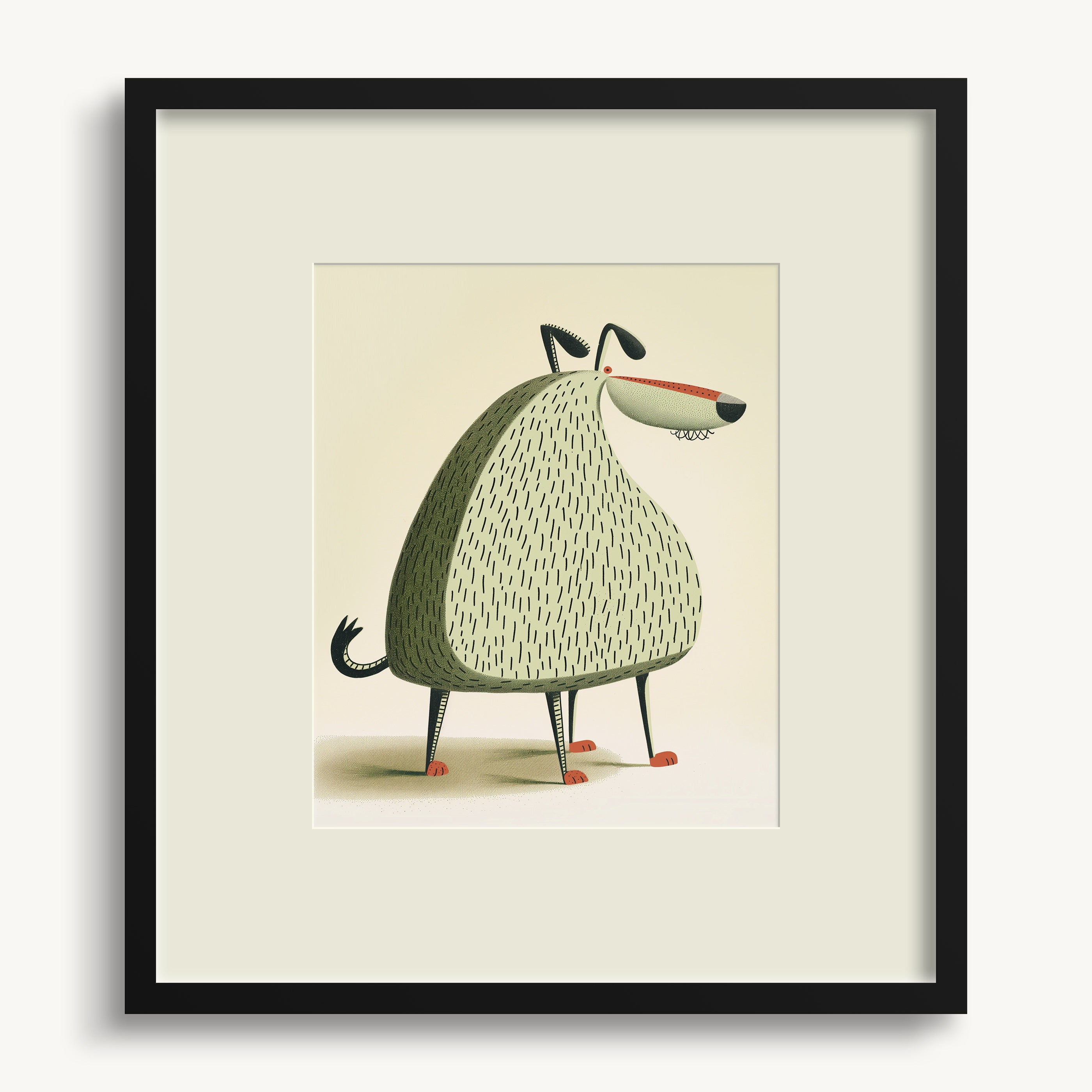 Rounded Dog WALL ART