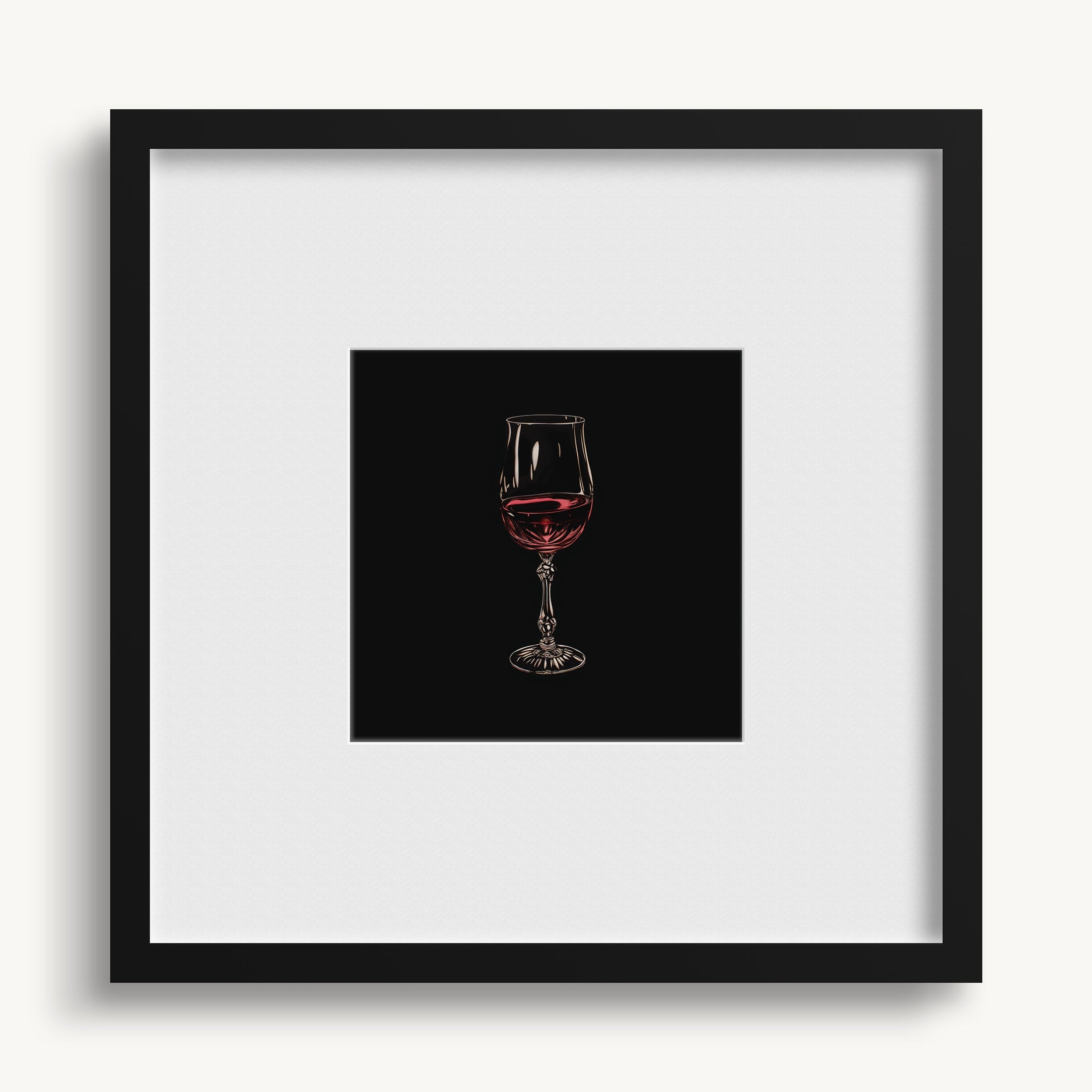 "GLASS ON BLACK" WALL ART