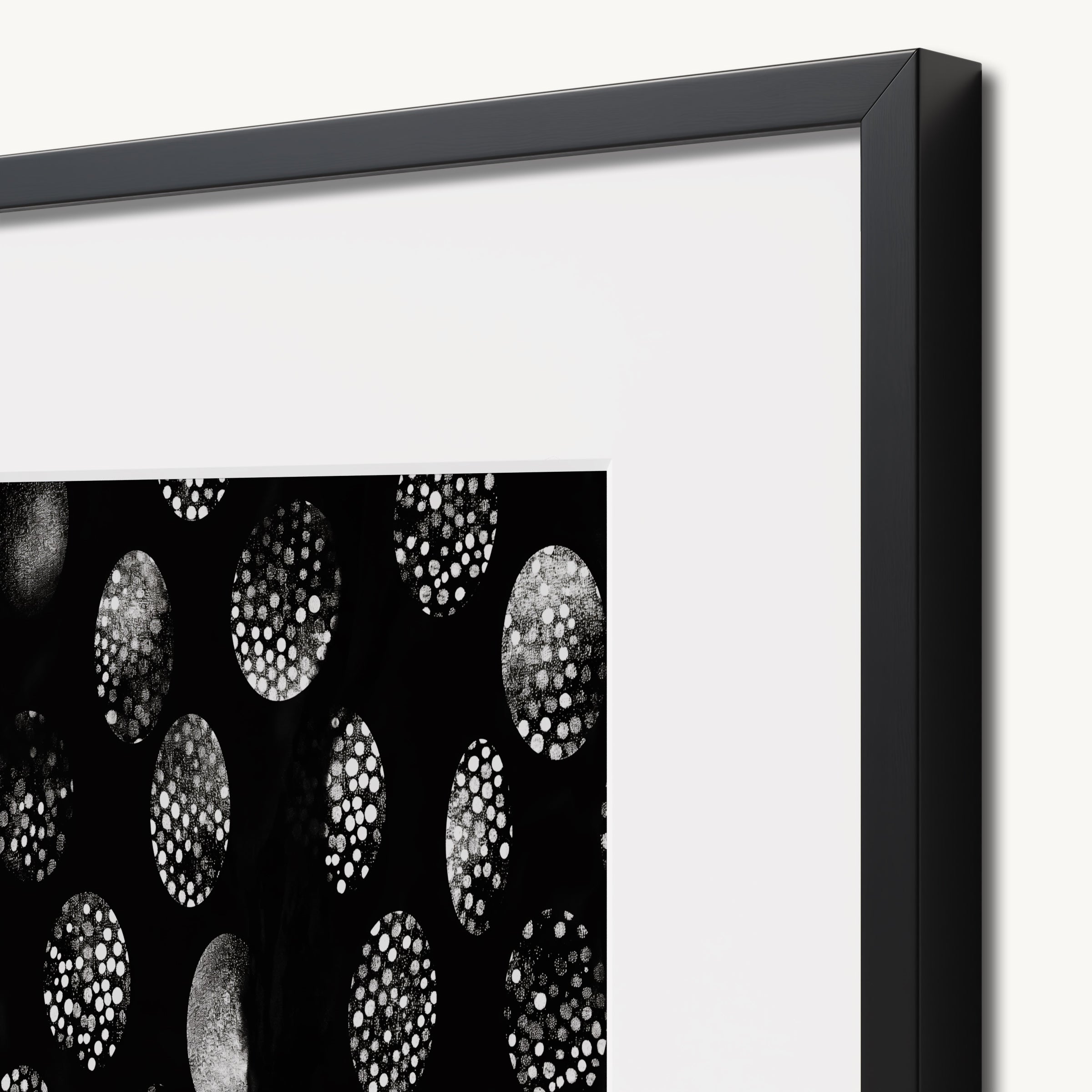 Black and White Oval Pattern WALL ART