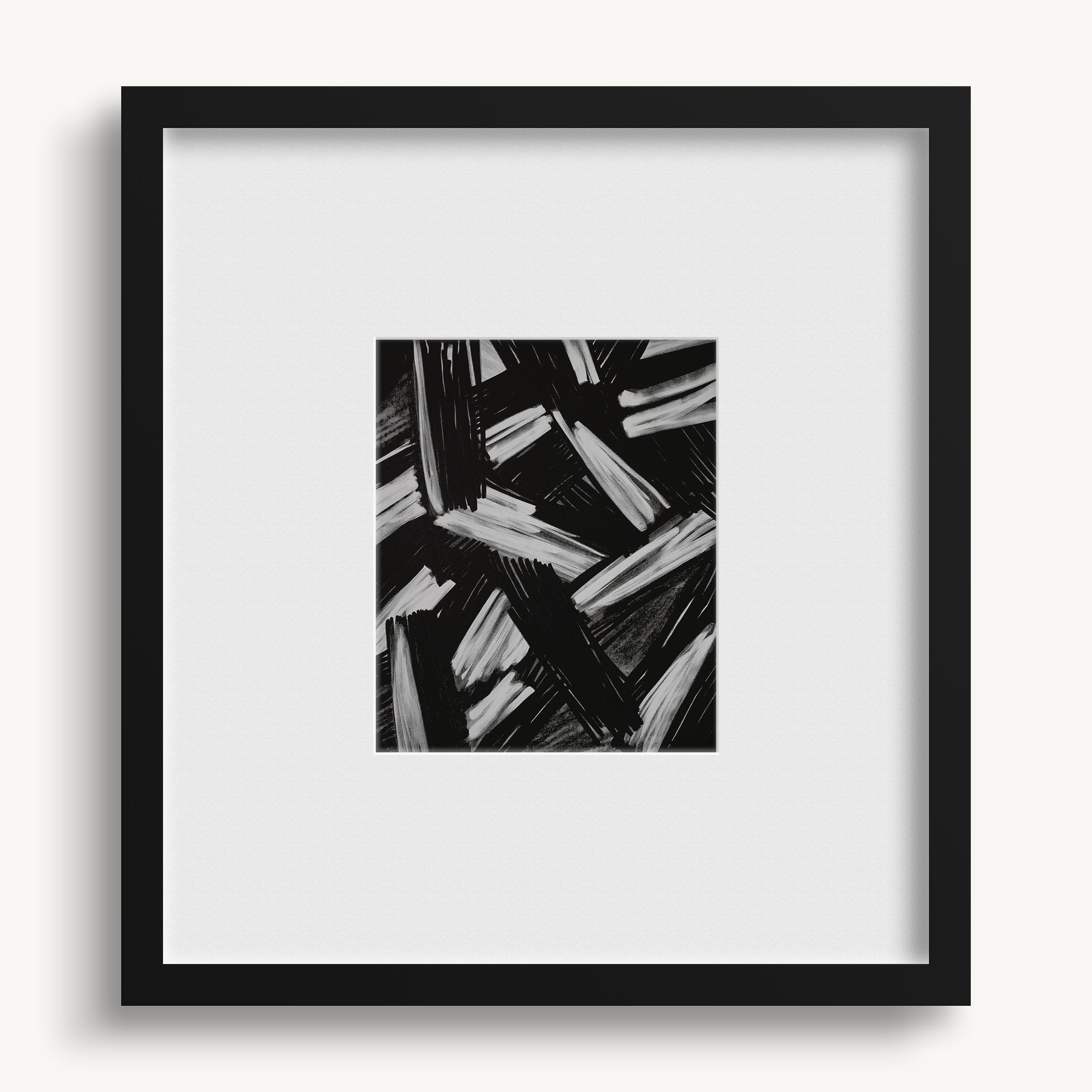 "BLACK AND WHITE LINES" WALL ART