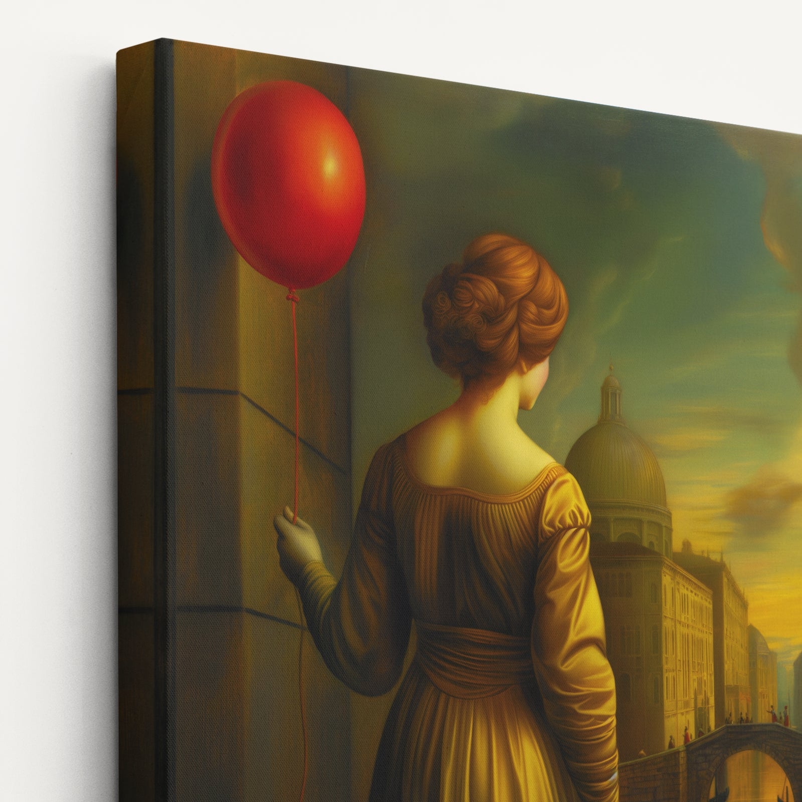 "LADY WITH A BALLOON" WALL ART 2x3