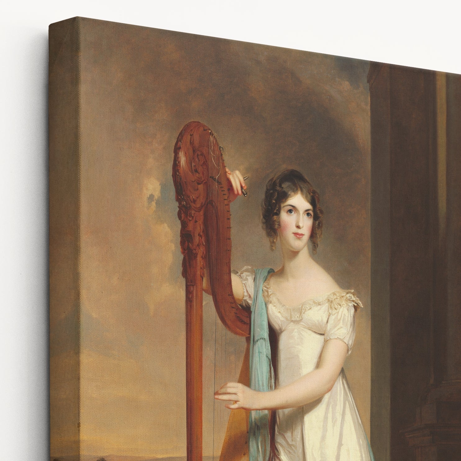 "Lady with a Harp: Eliza Ridgely, 1818" WALL ART 2x3