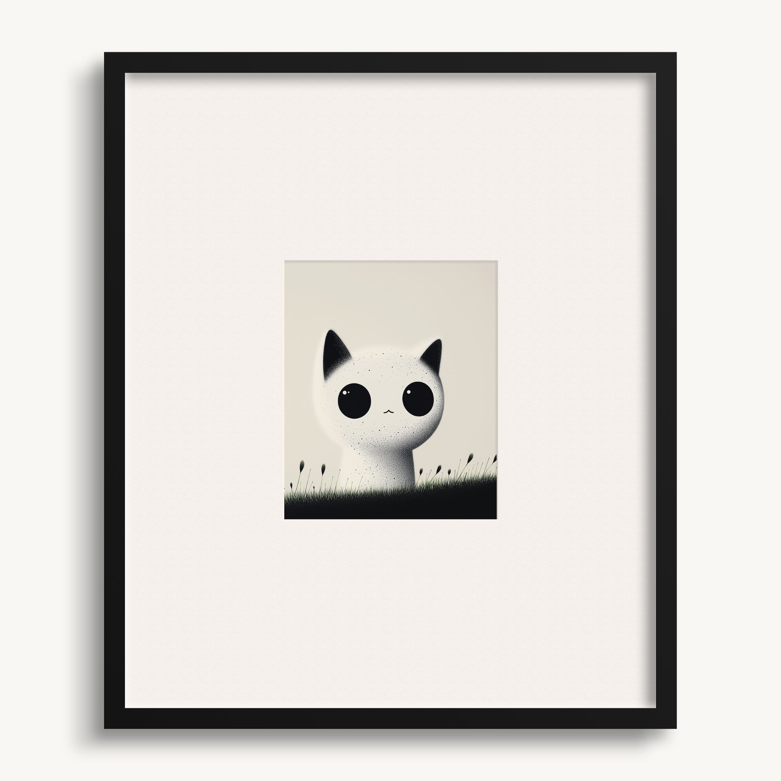 Black and White Cat Wall Art