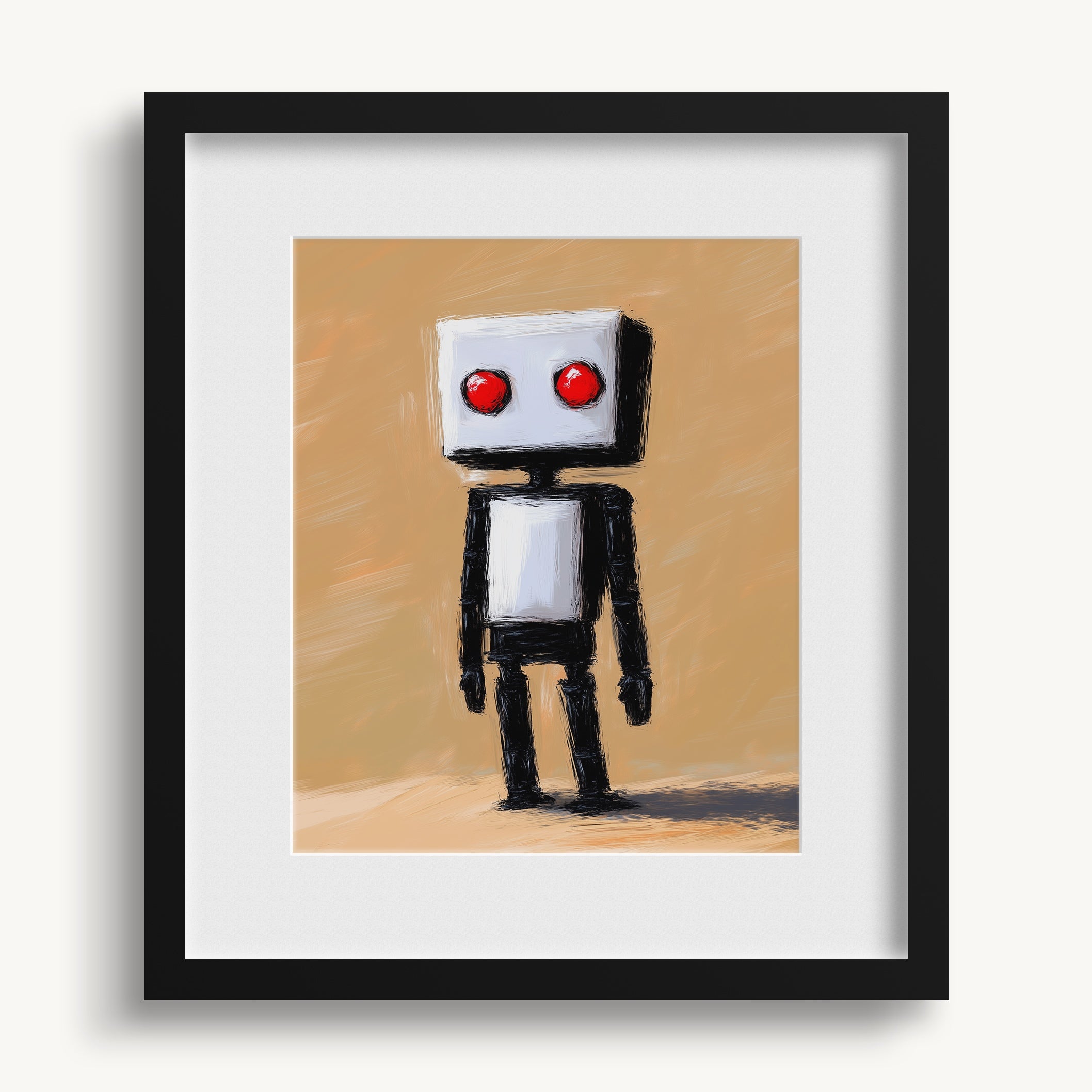 "WHITE BOT" WALL ART