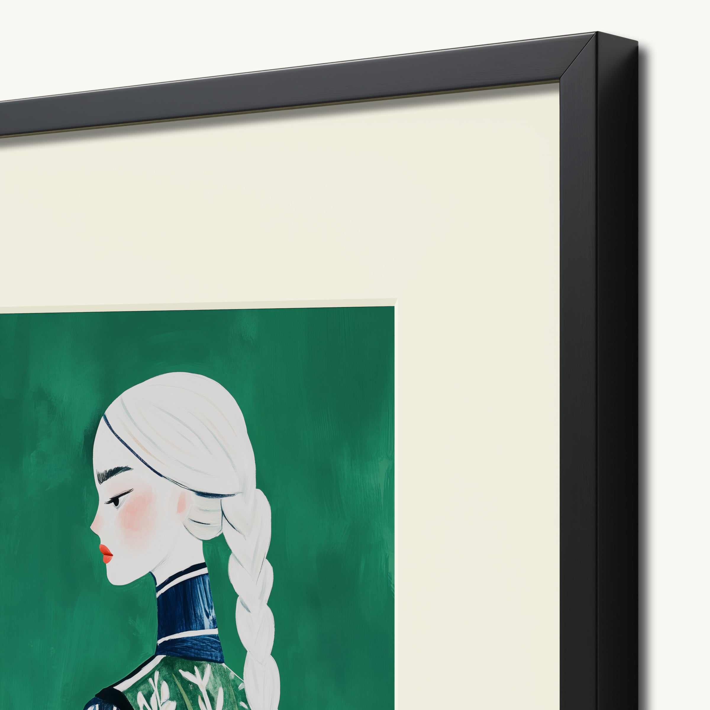 Green Braided Profile WALL ART