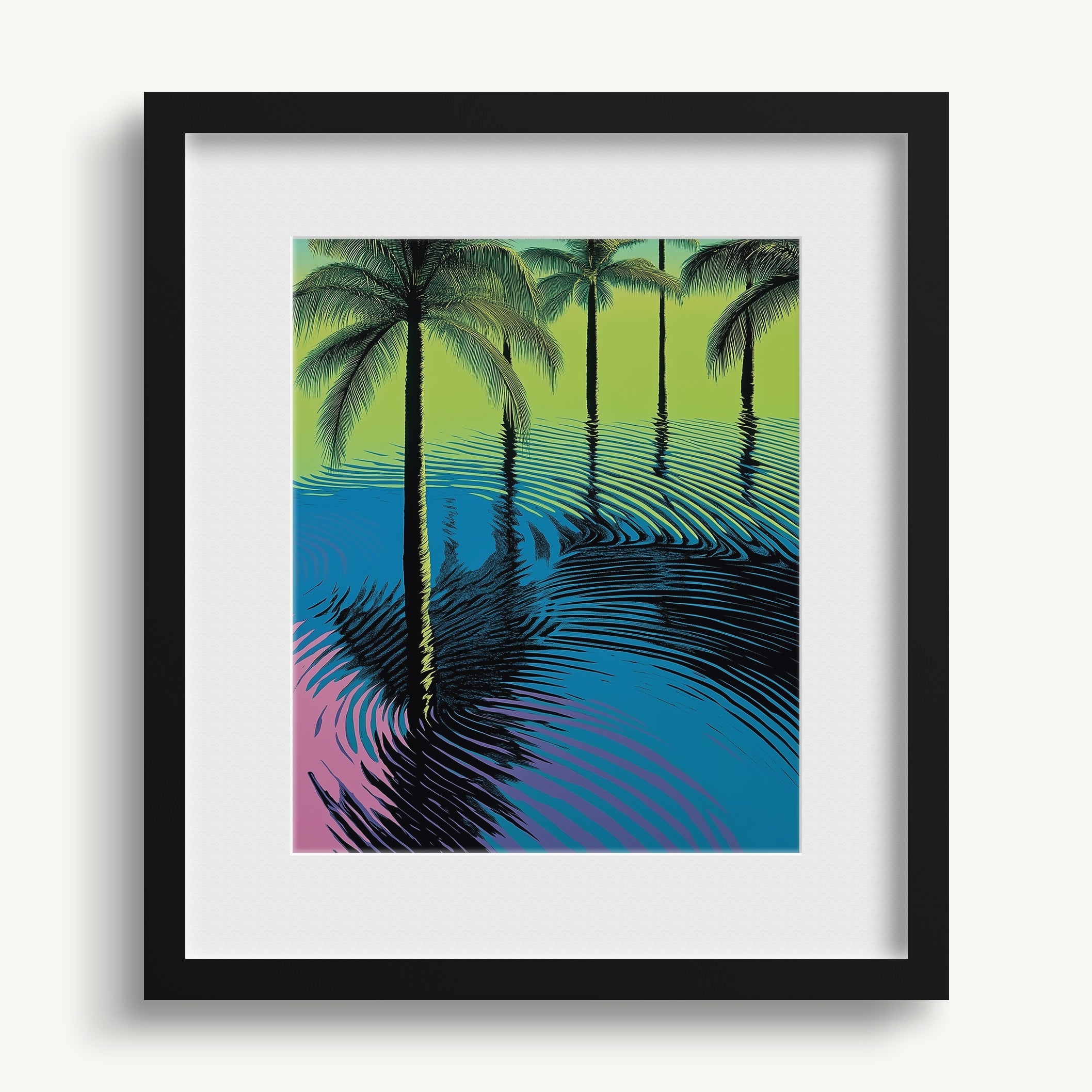 "PALMS AQUA" WALL ART