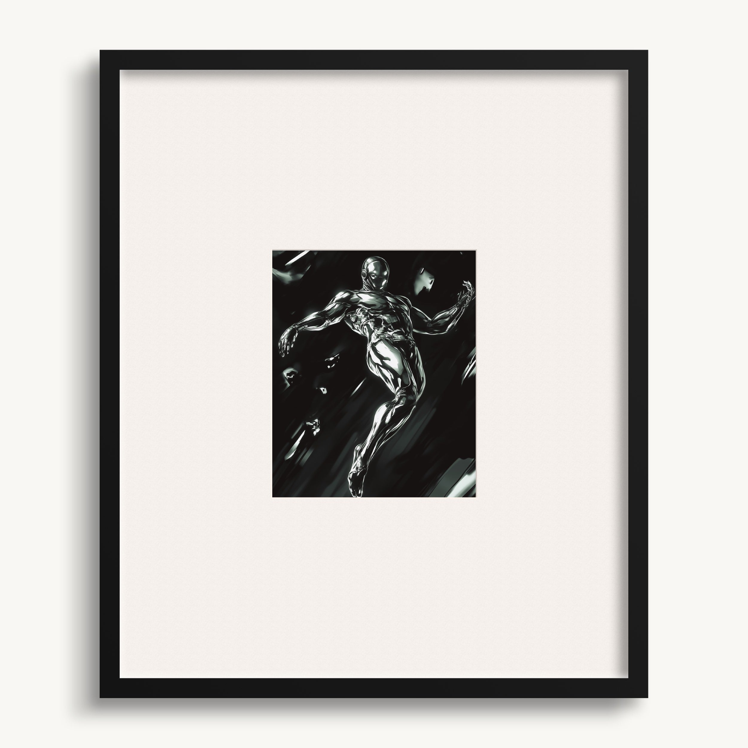 Dynamic Metallic Humanoid WALL ART