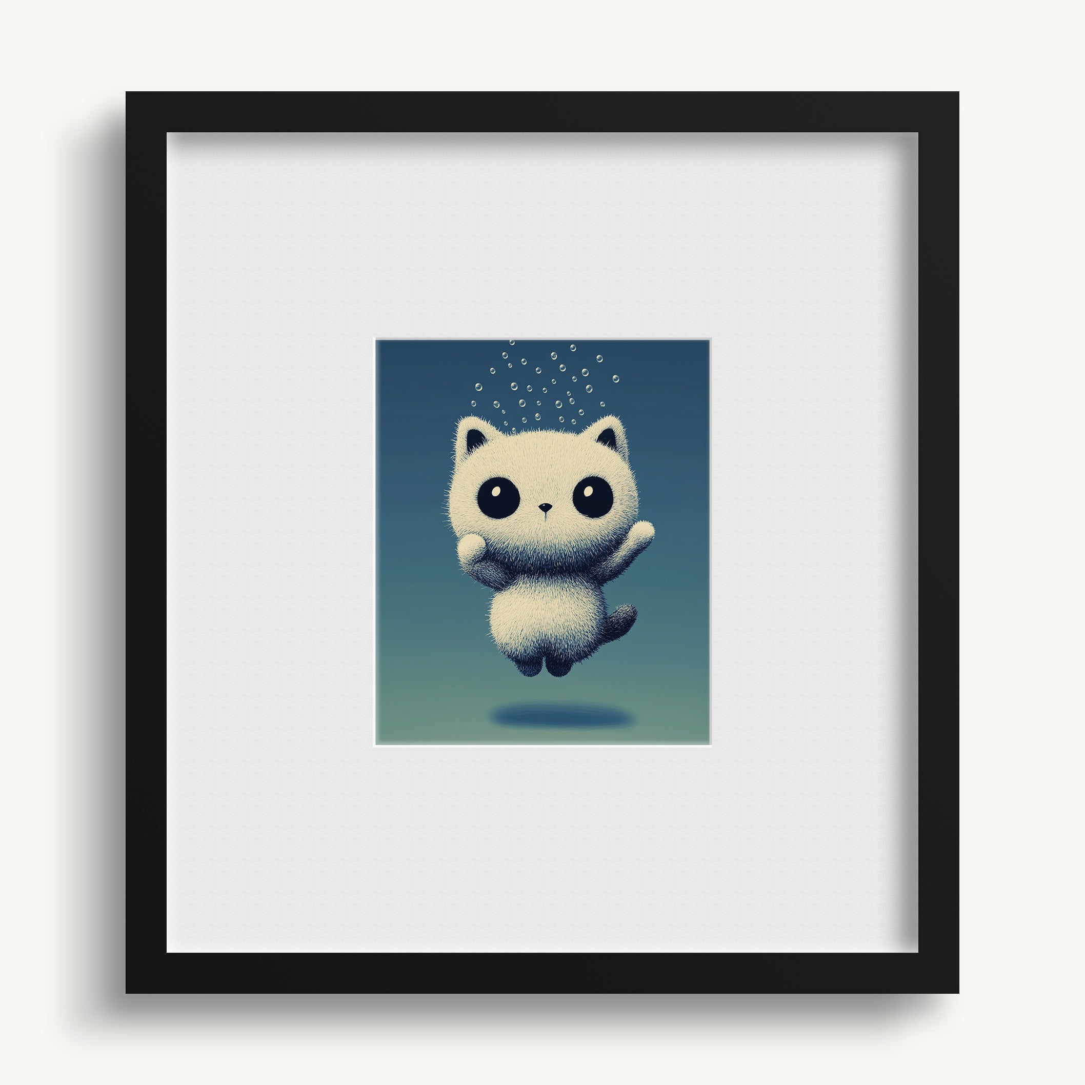 "LE CHATON ET LES BULLES" WALL ART