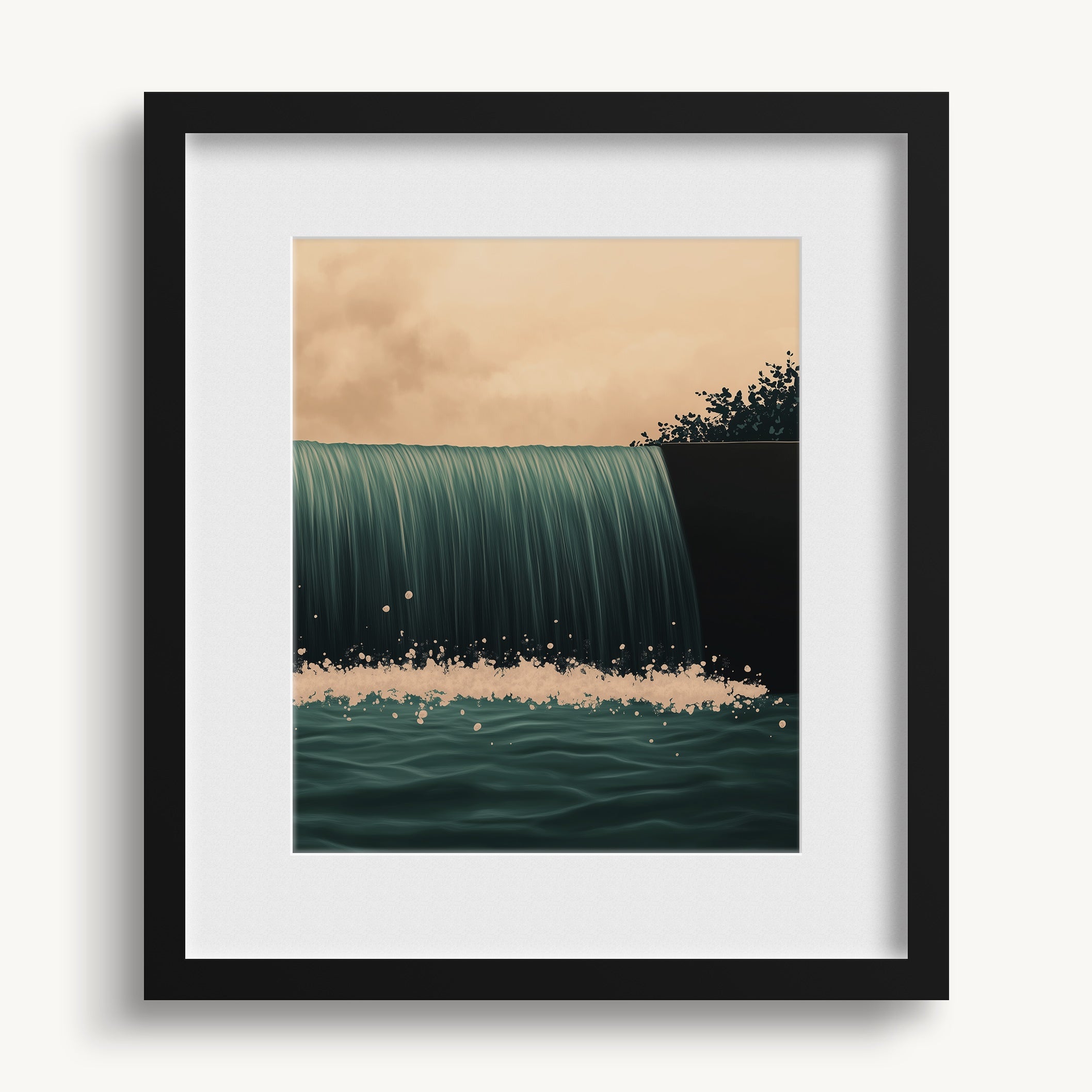 Sunset Waterfall WALL ART