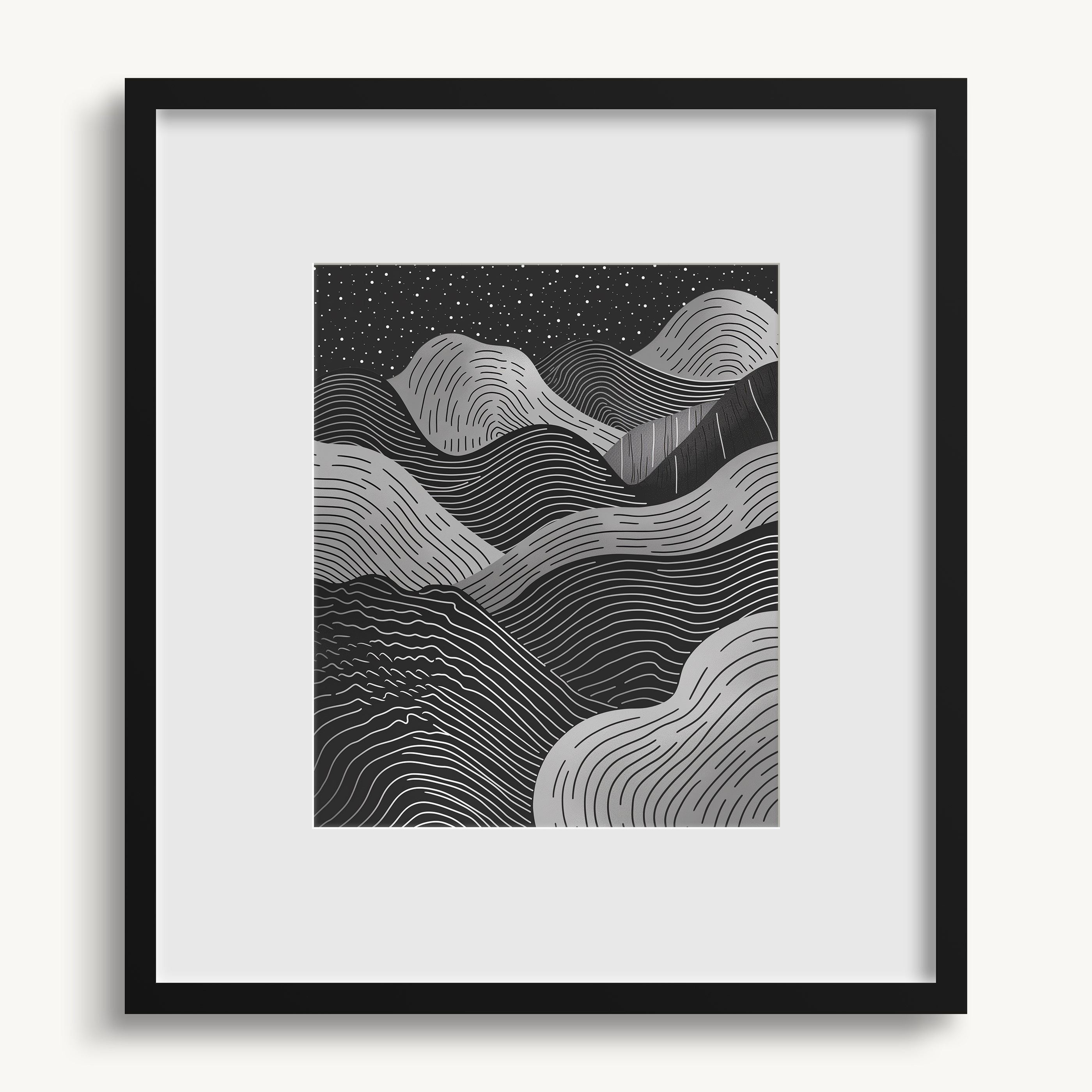 Waves of Monochrome WALL ART