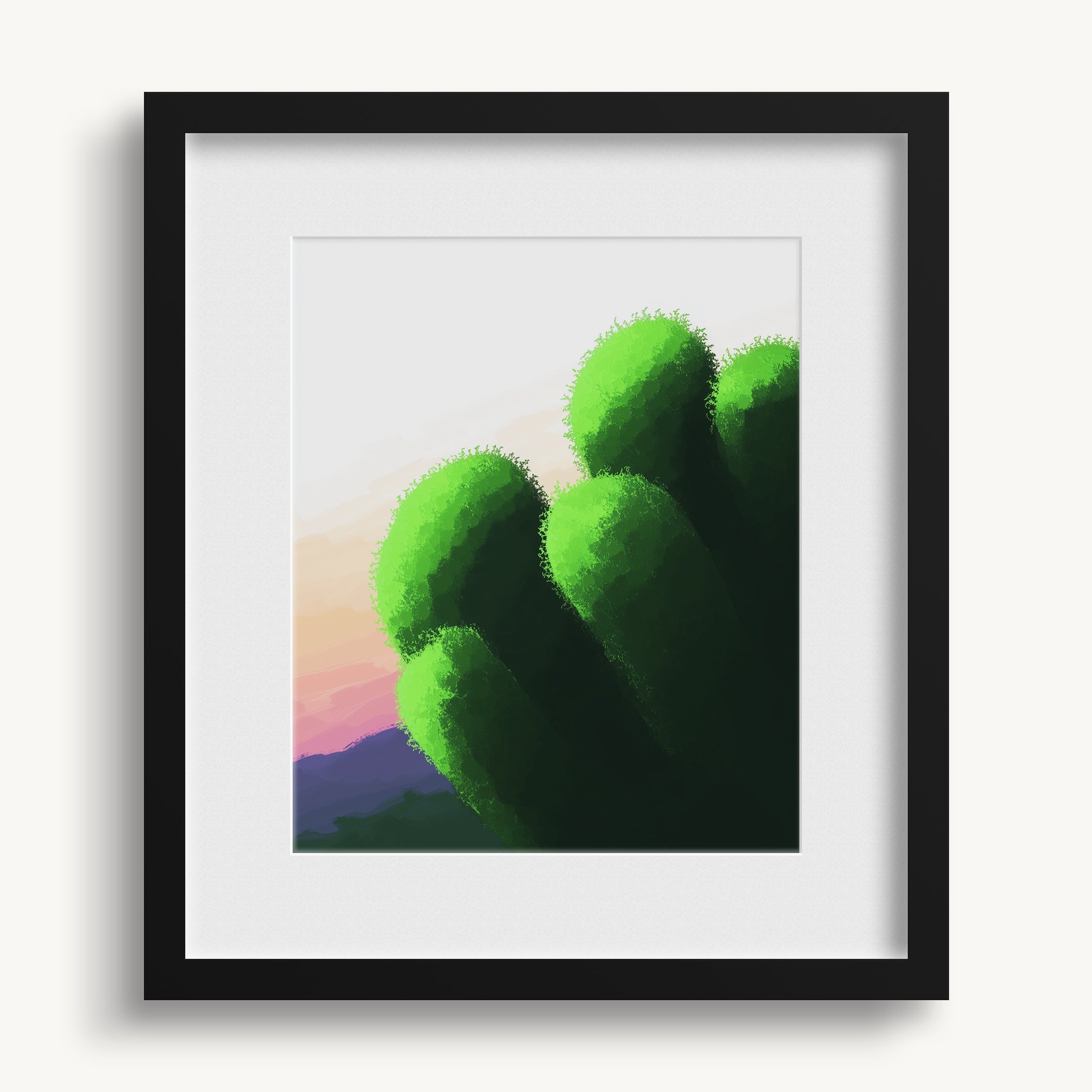 Green Rounded Shapes WALL ART