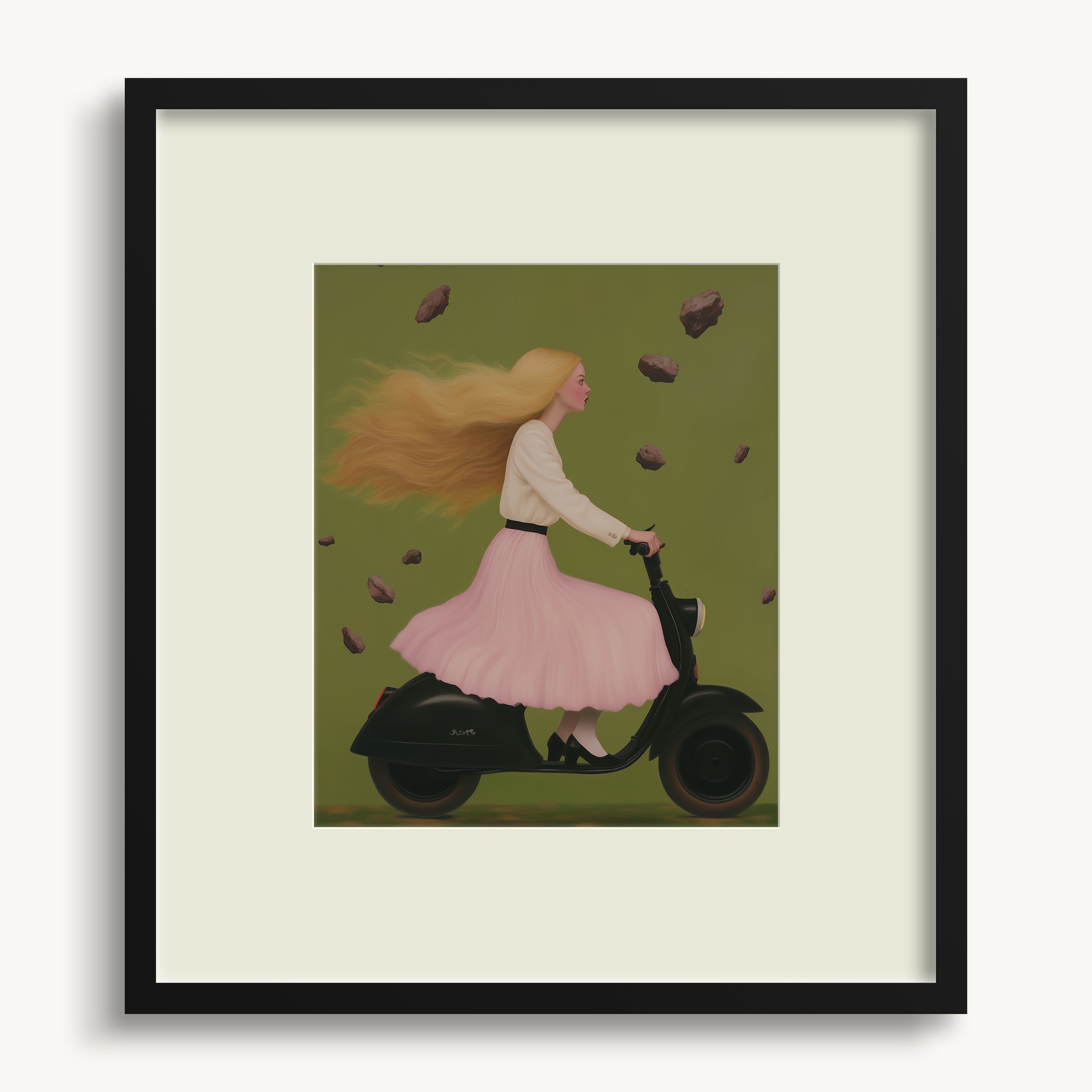 Scooter Ride Through Nature WALL ART