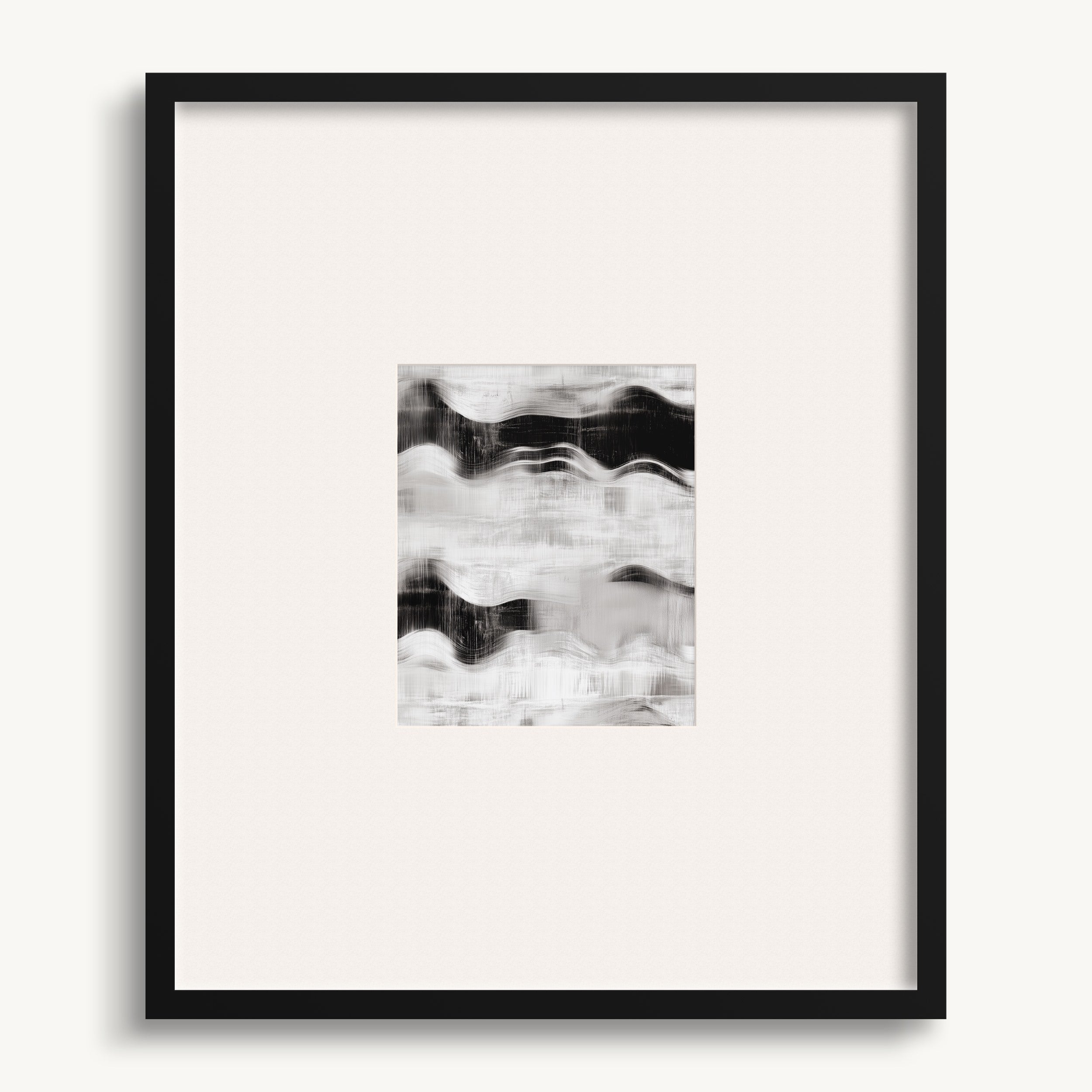 Monochrome Abstract Waves WALL ART