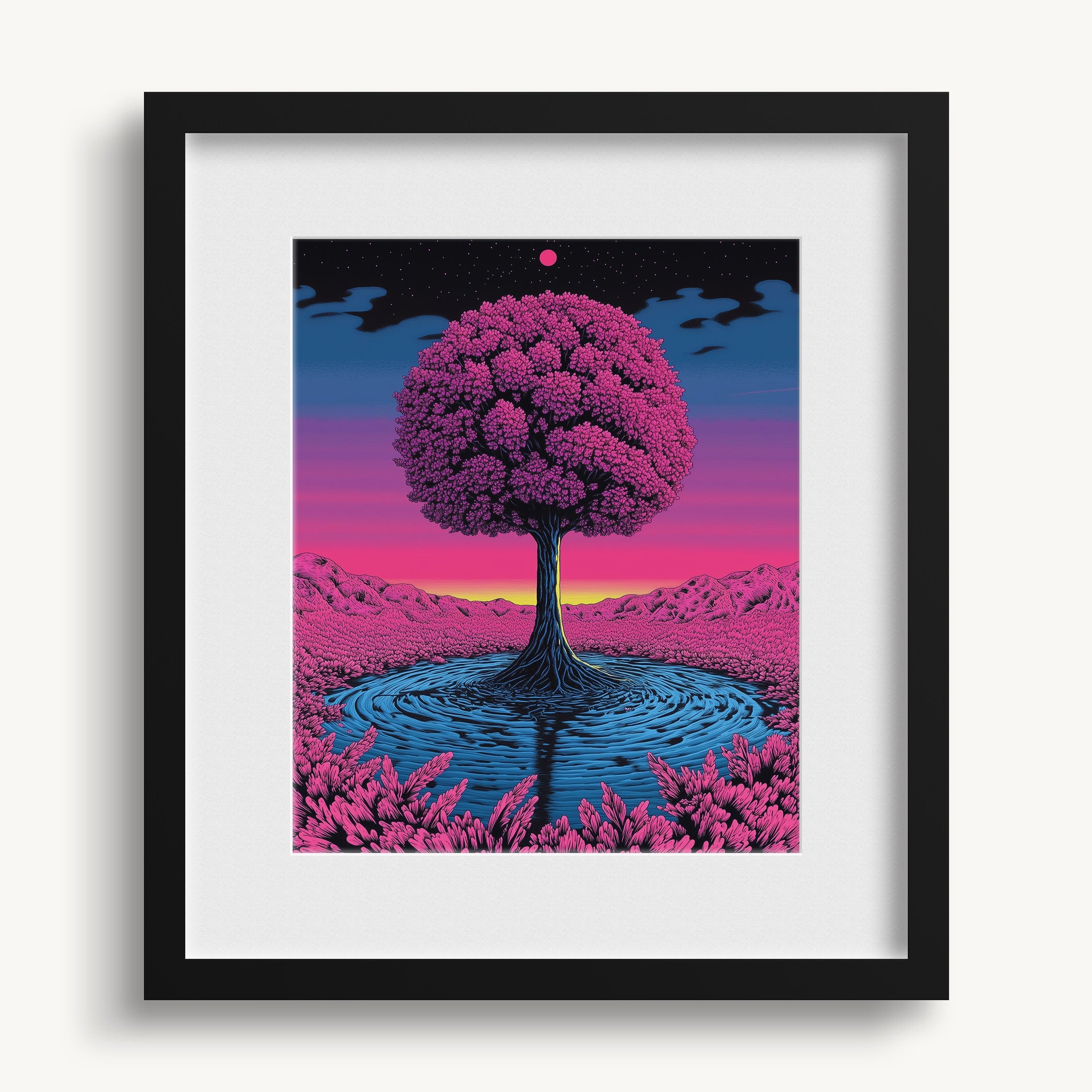 Tree with Pink Canopy WALL ART