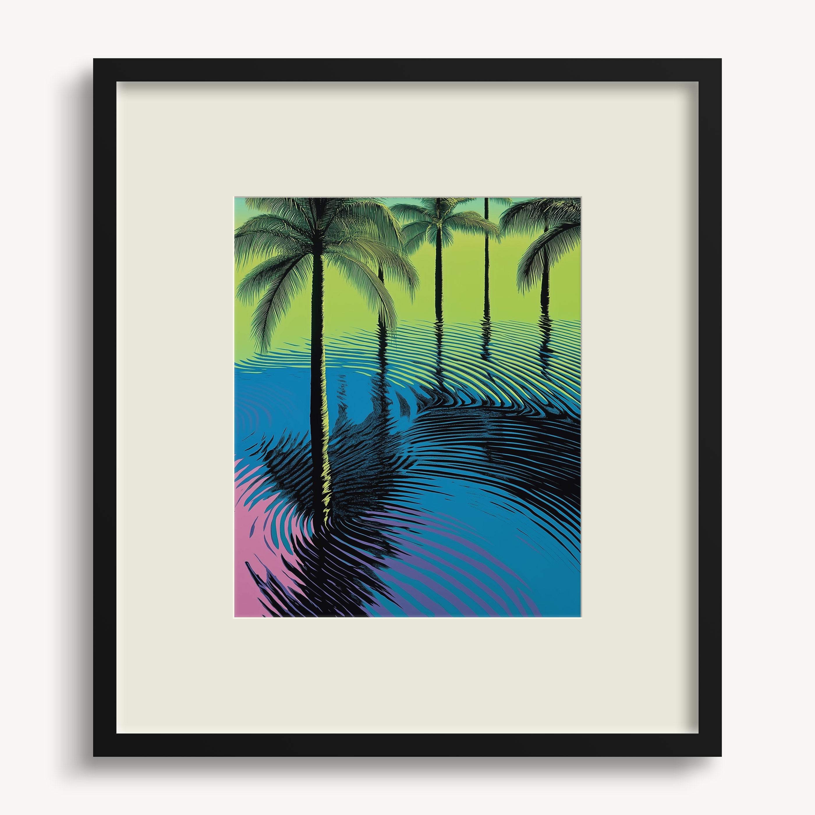 Tropical Palm Scene WALL ART