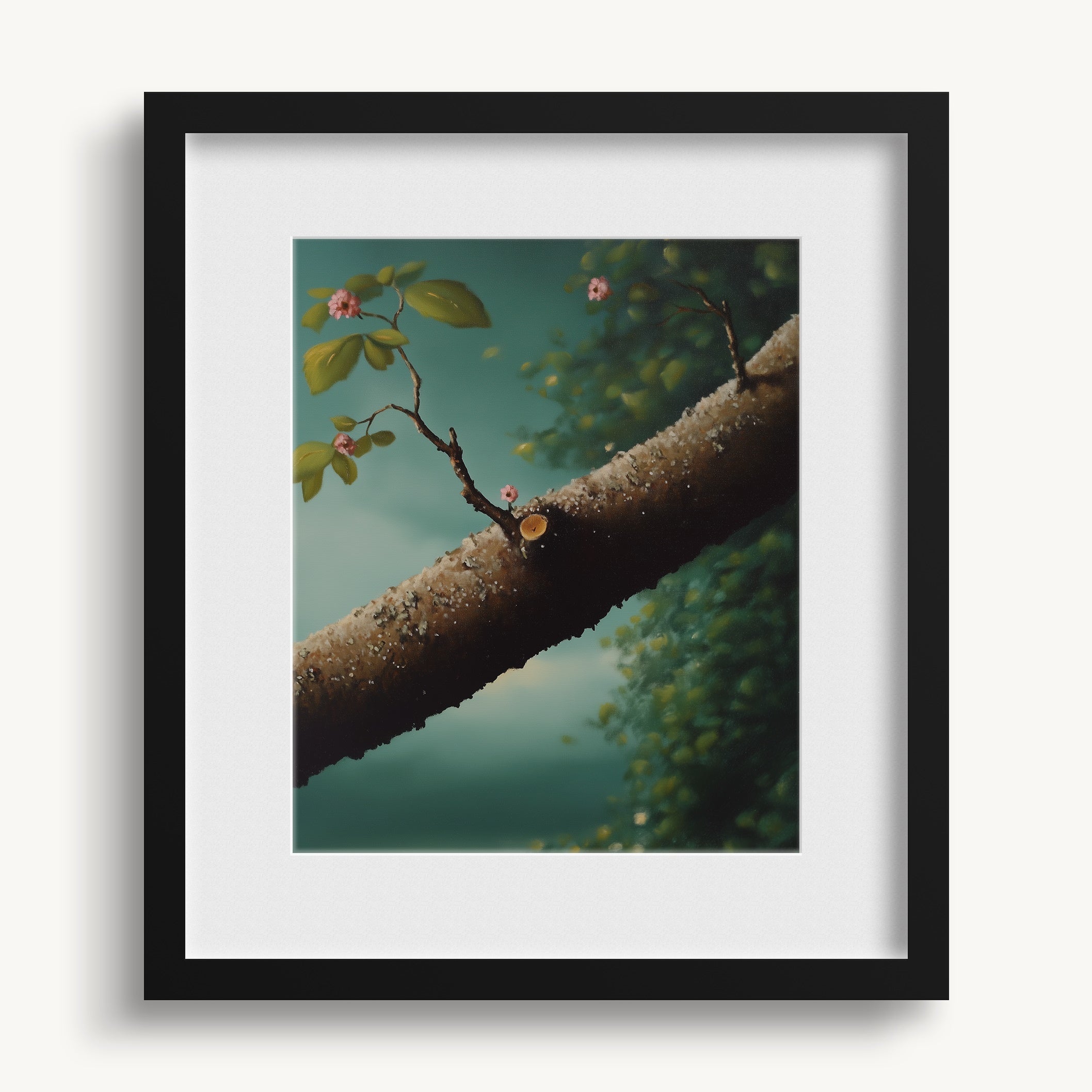 Branch with Pink Flowers WALL ART