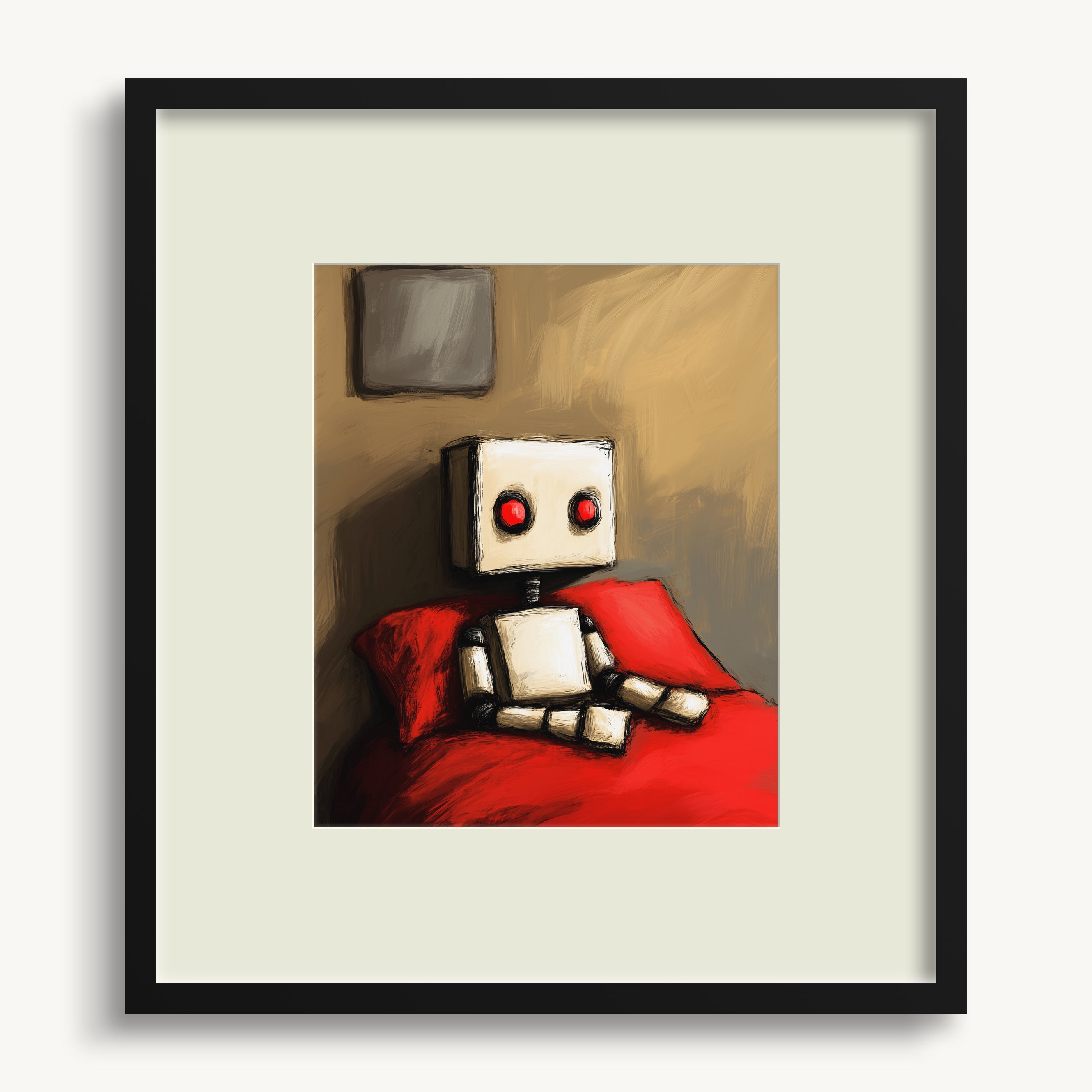 Robot with Red Eyes WALL ART