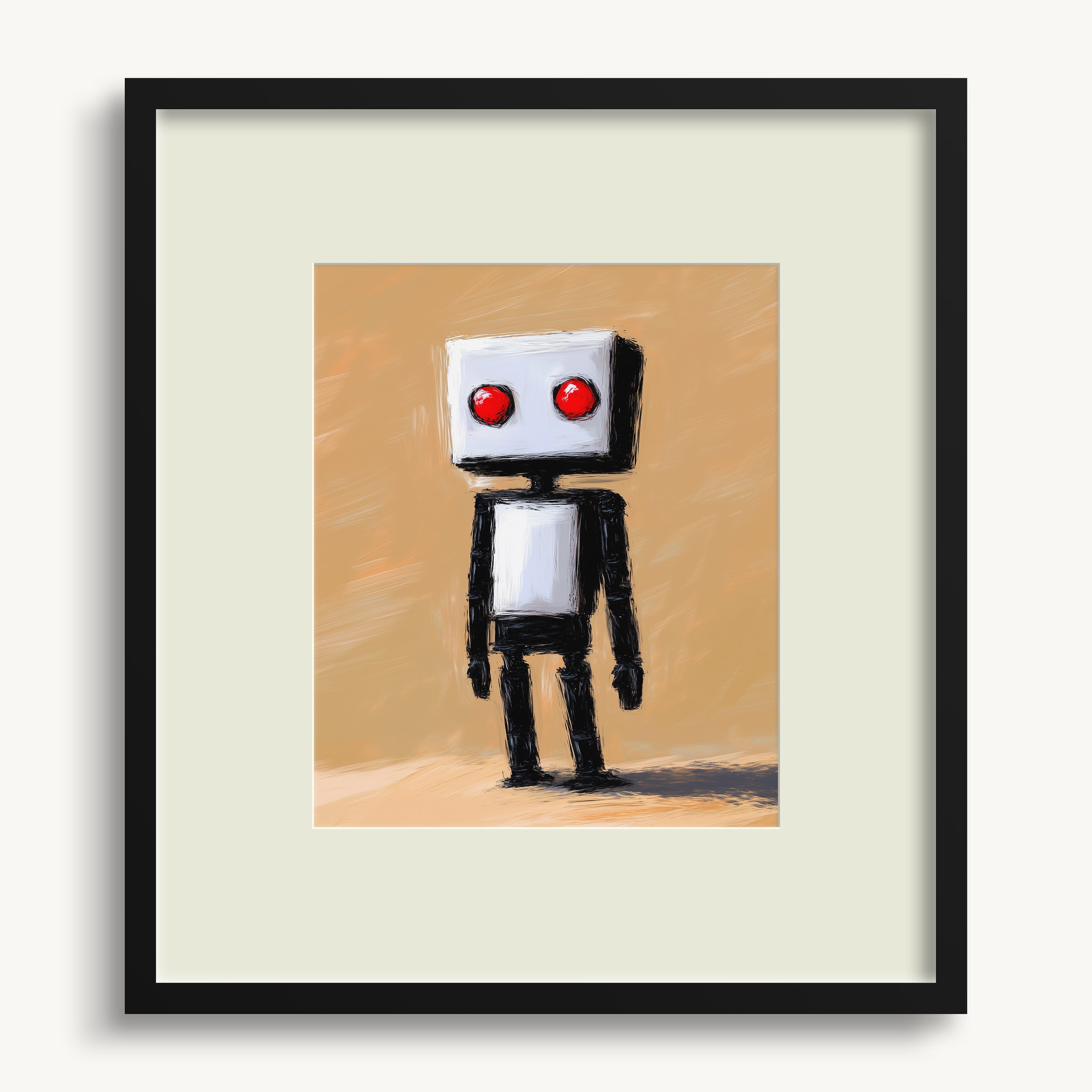 Robot with Red Eyes WALL ART