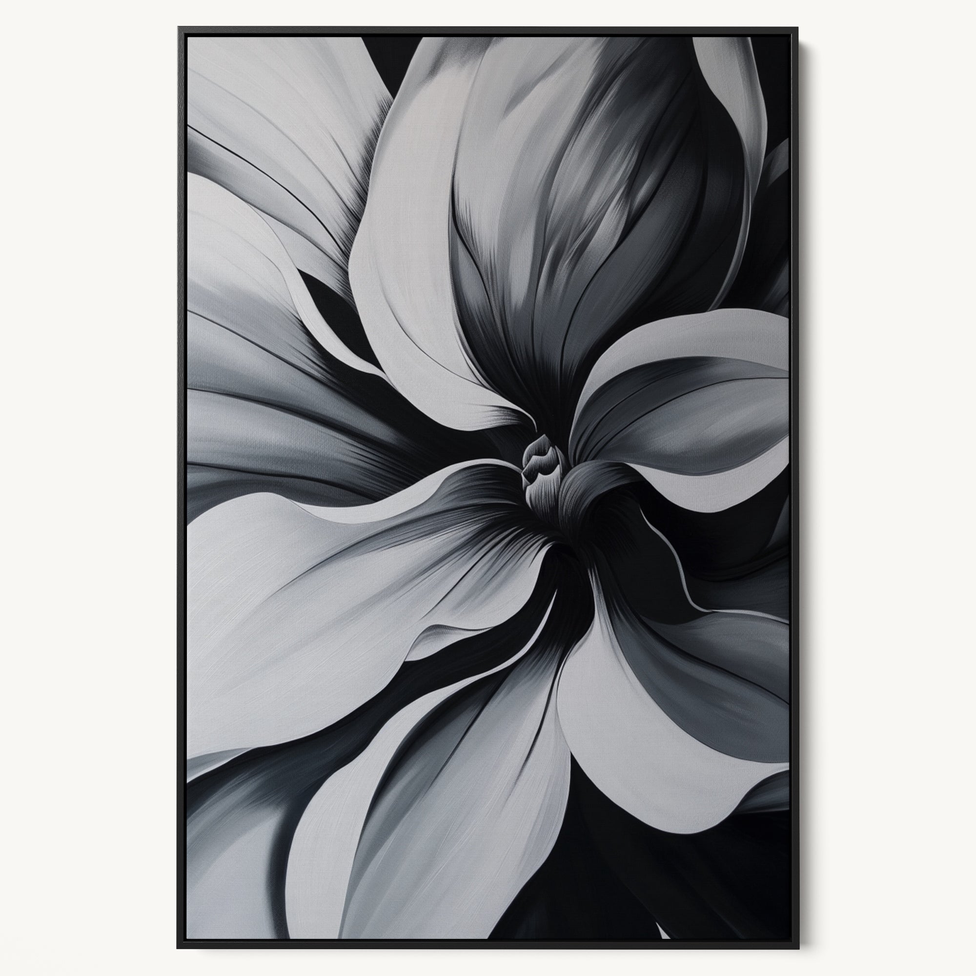 "FLOWER IN B&W" WALL ART 2x3