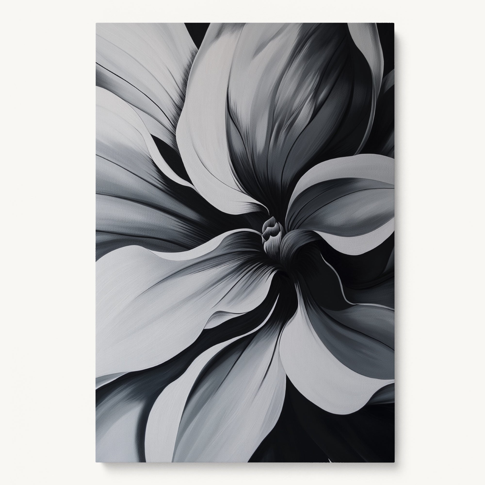 "FLOWER IN B&W" WALL ART 2x3