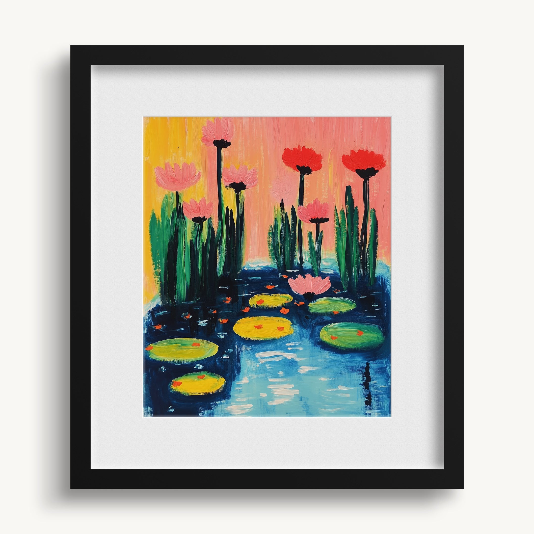 Colorful Pond Scene WALL ART