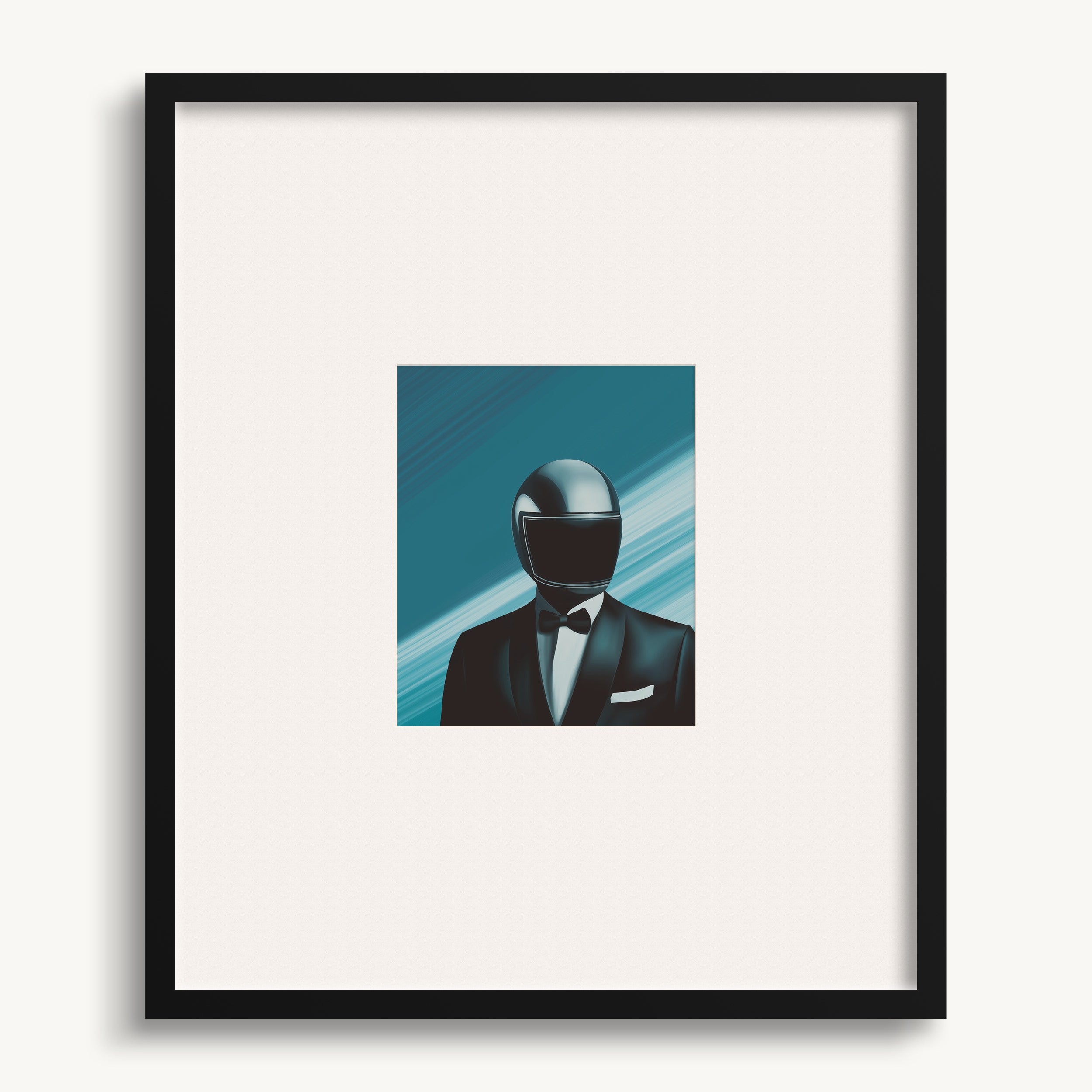 Suited Figure with Helmet WALL ART