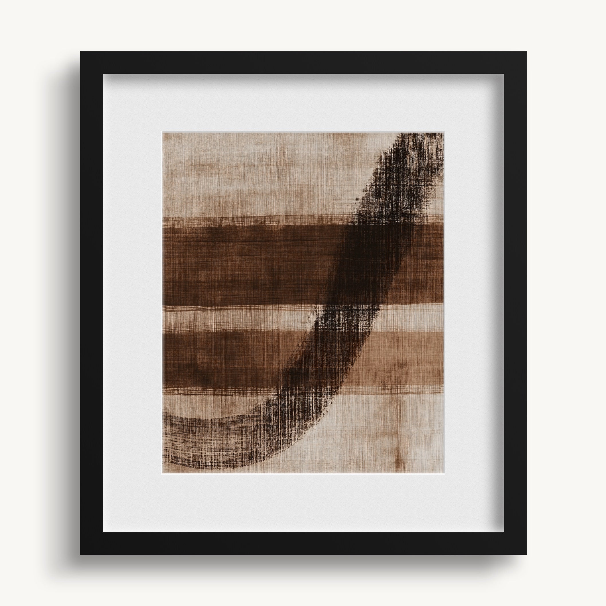 Horizontal Bands with Brushstroke WALL ART