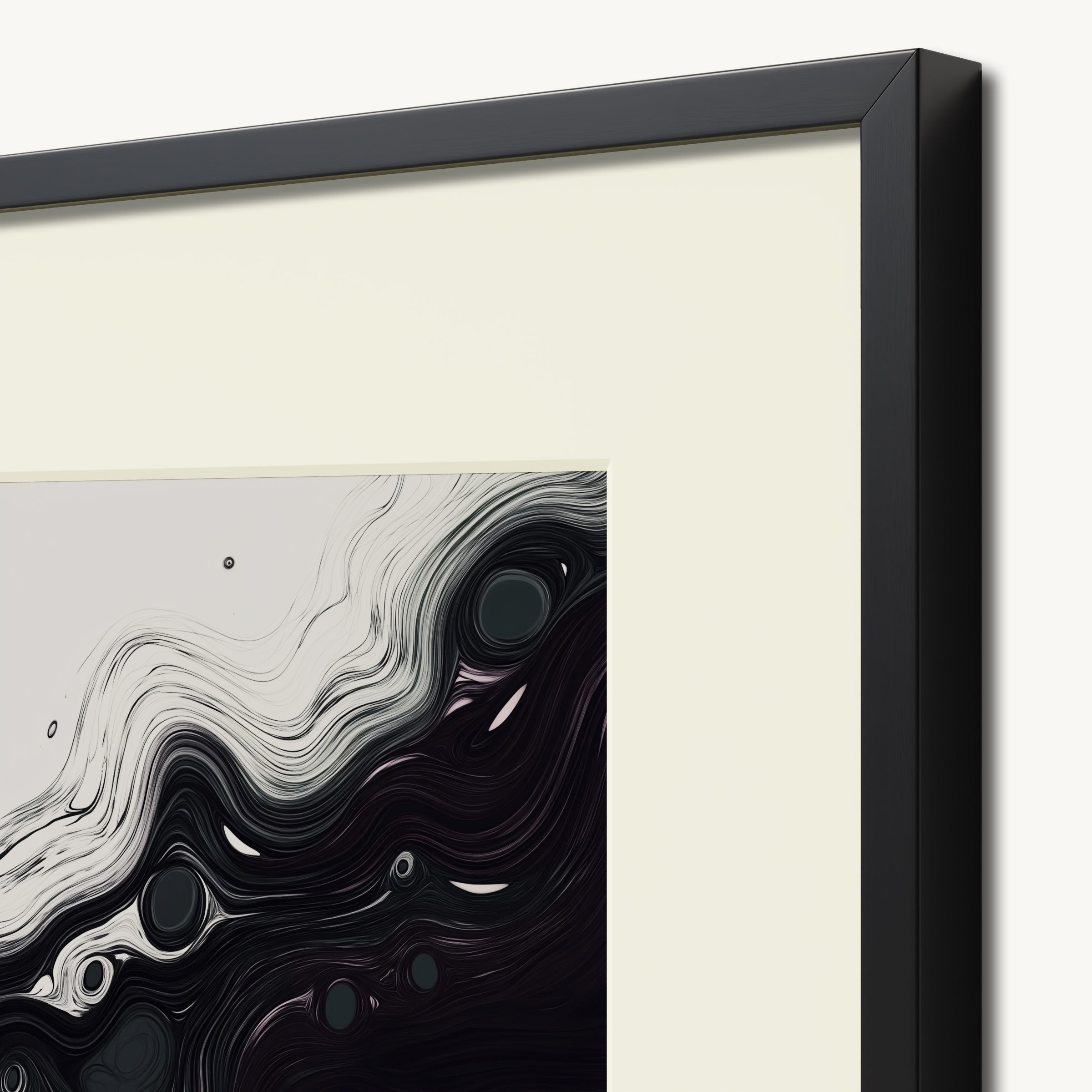 Swirling Black & White Pattern WALL ART