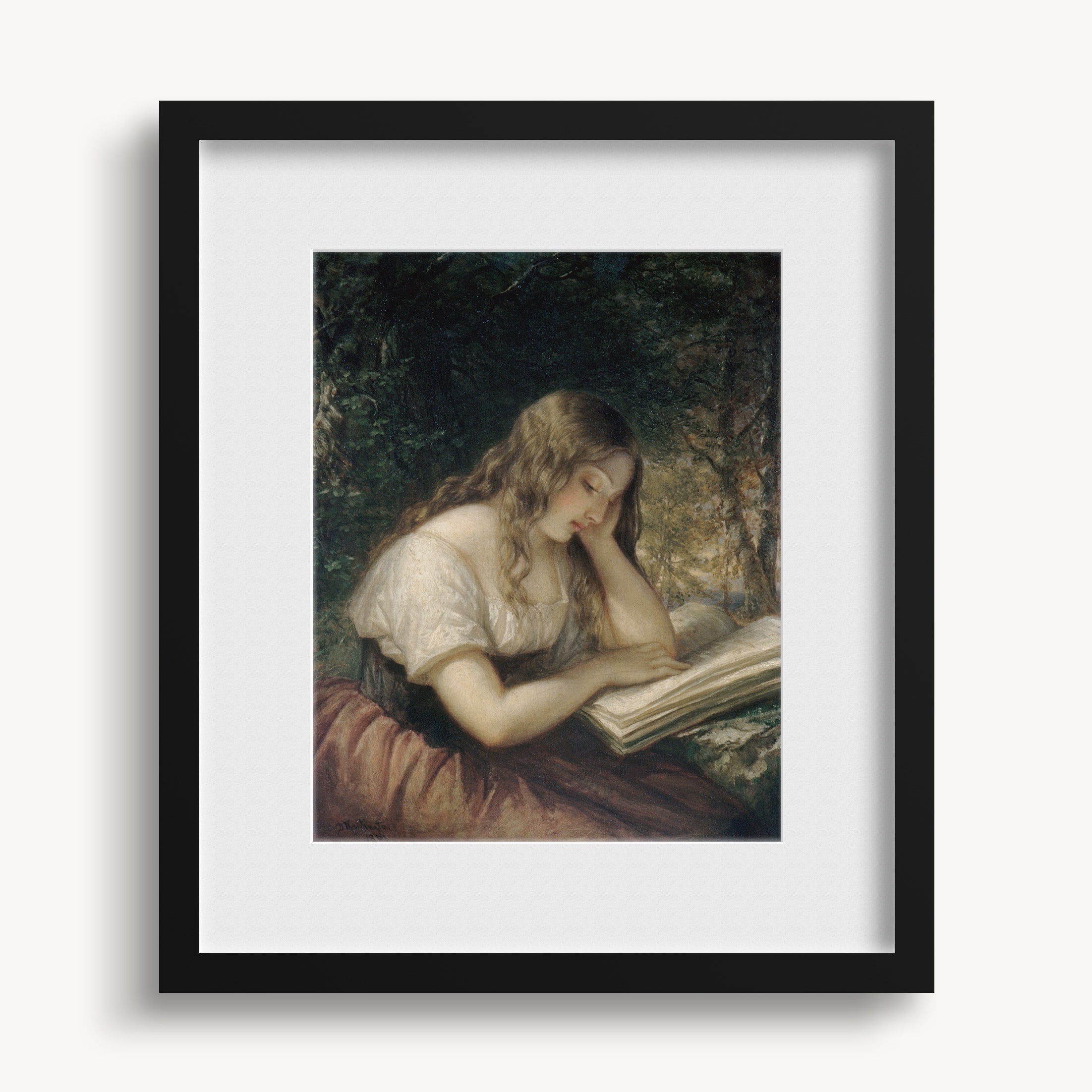 "Lady and a Book" WALL ART