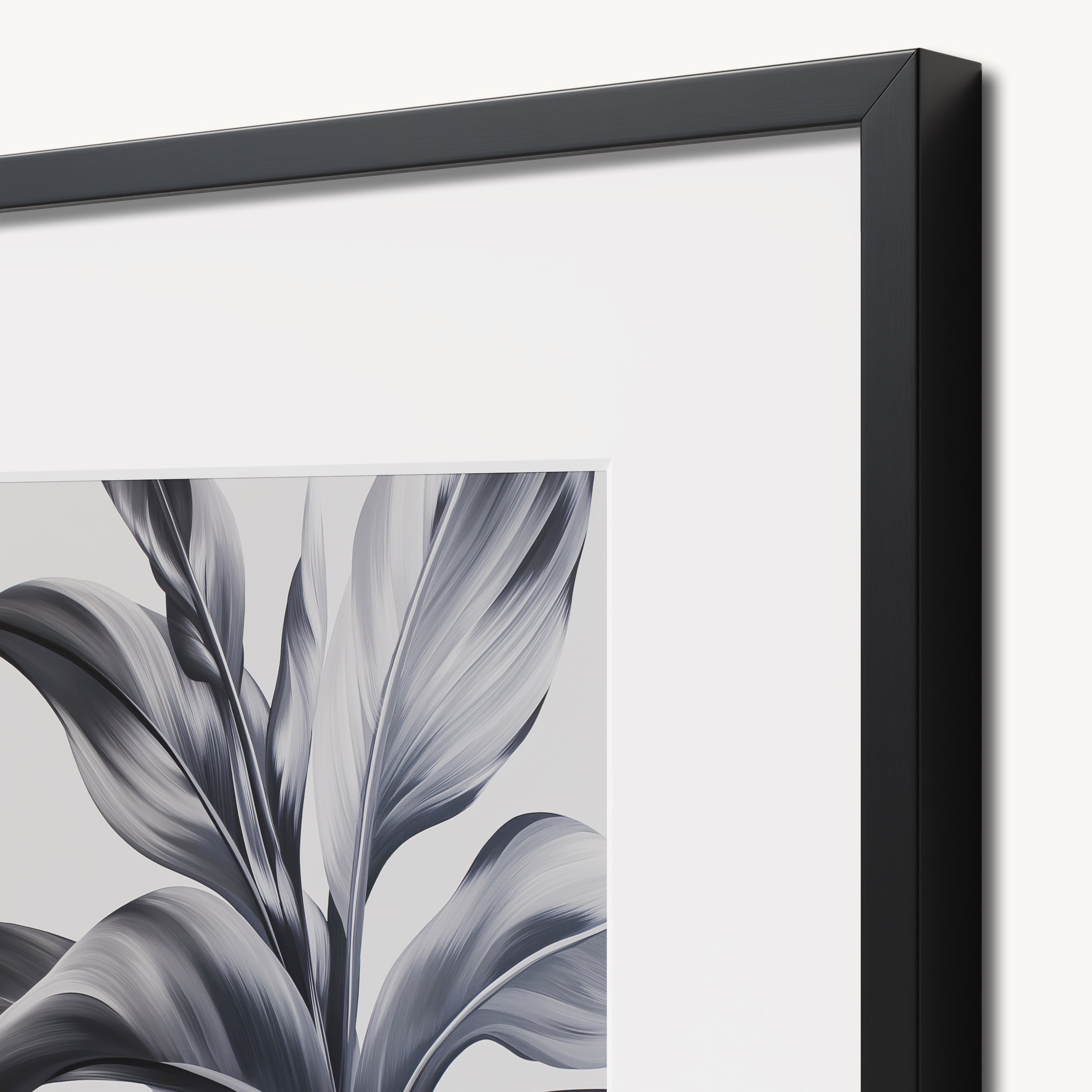 Broad Leaves in Monochrome WALL ART