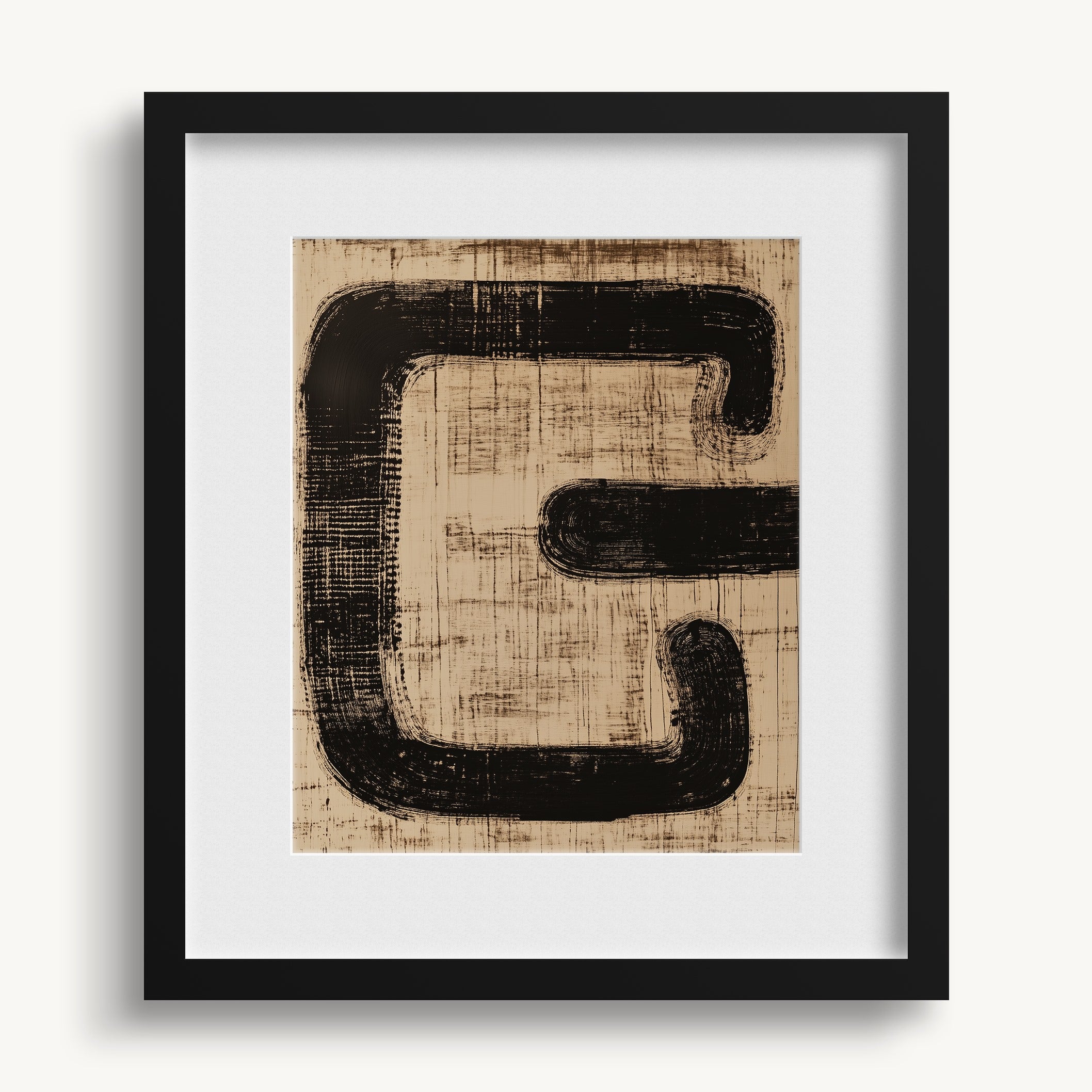 Blocky Black Shape WALL ART