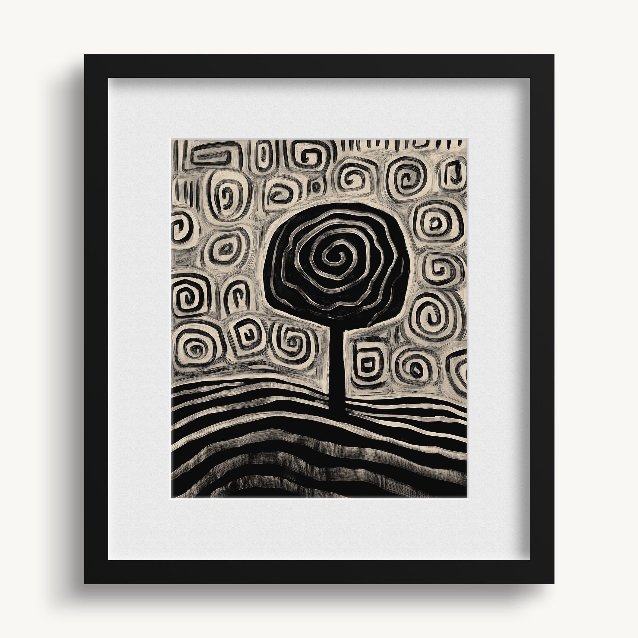 Spiral Tree Pattern WALL ART