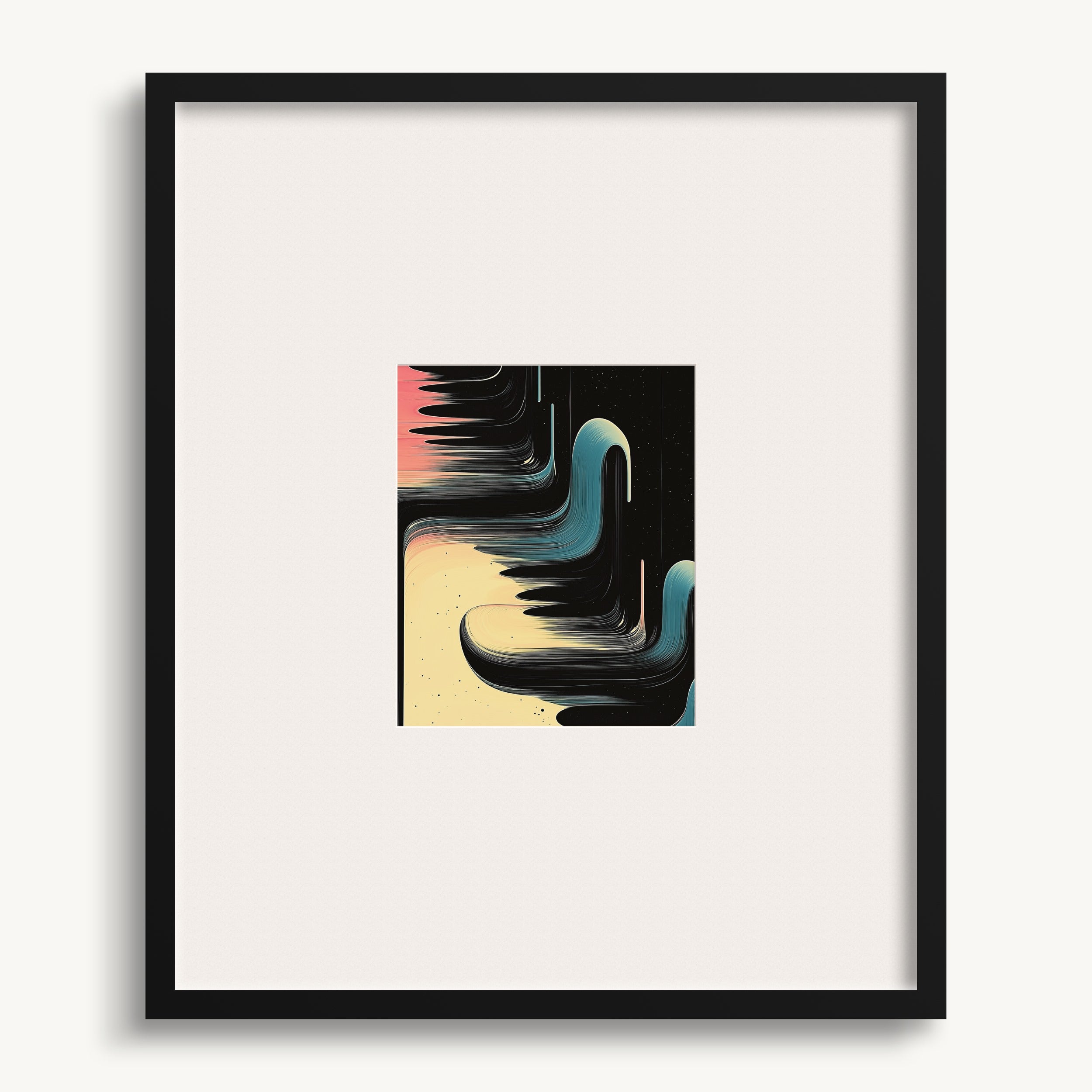 Curved Elegance in Multicolor WALL ART