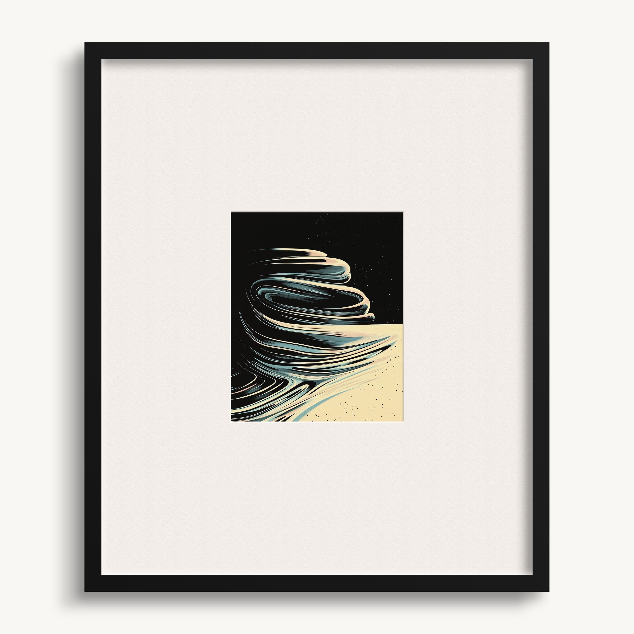 Swirling Waves in Blue WALL ART