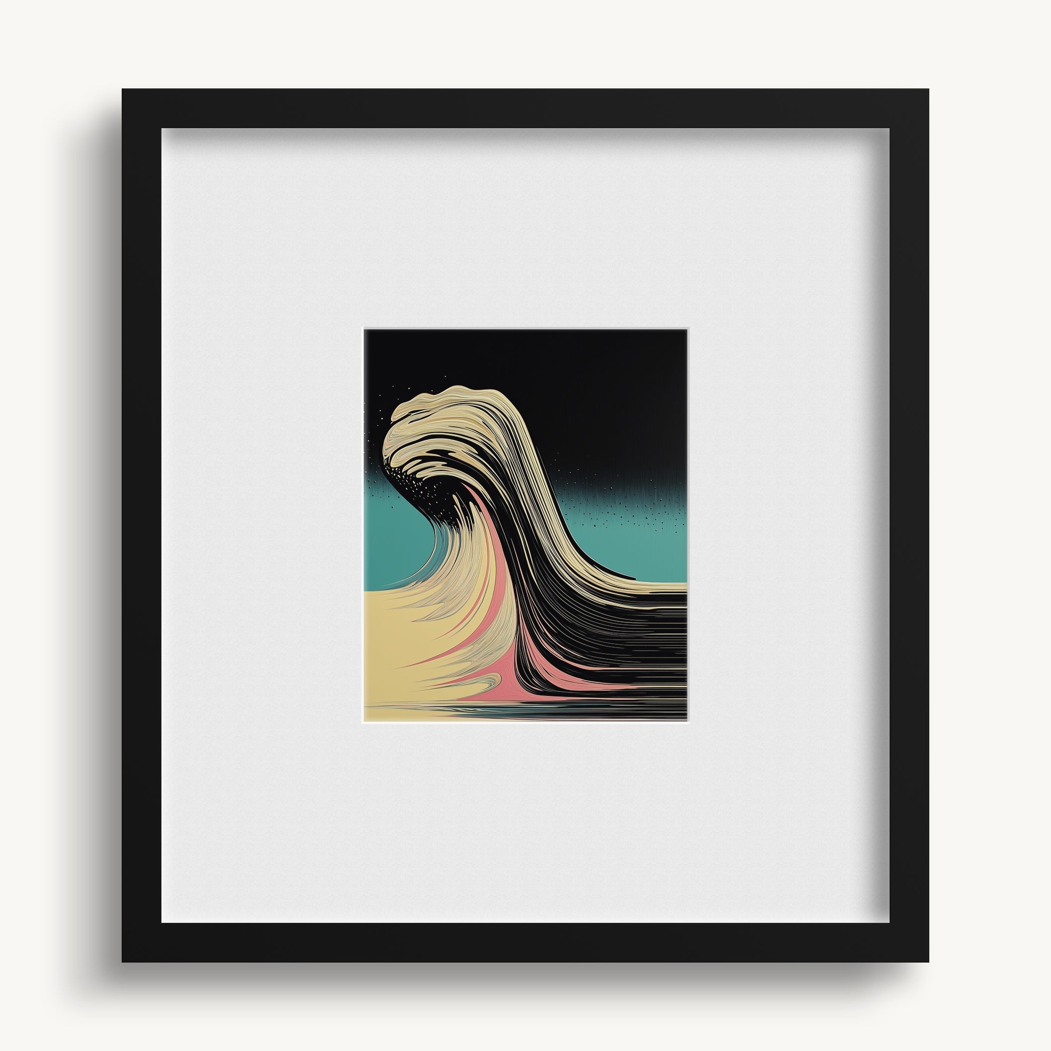 "WAVES COORDINATES" WALL ART