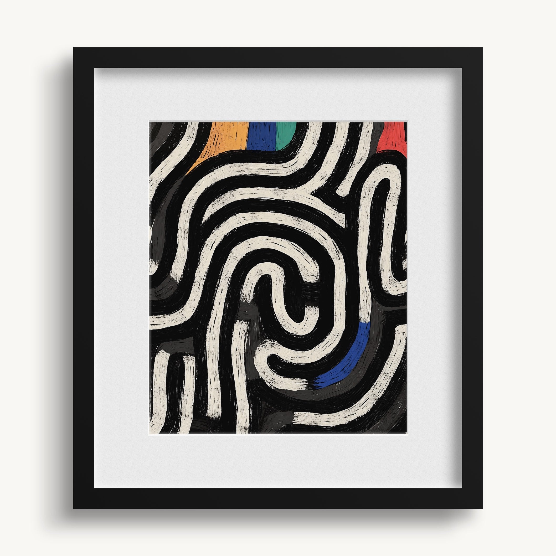 Abstract Wavy Lines WALL ART