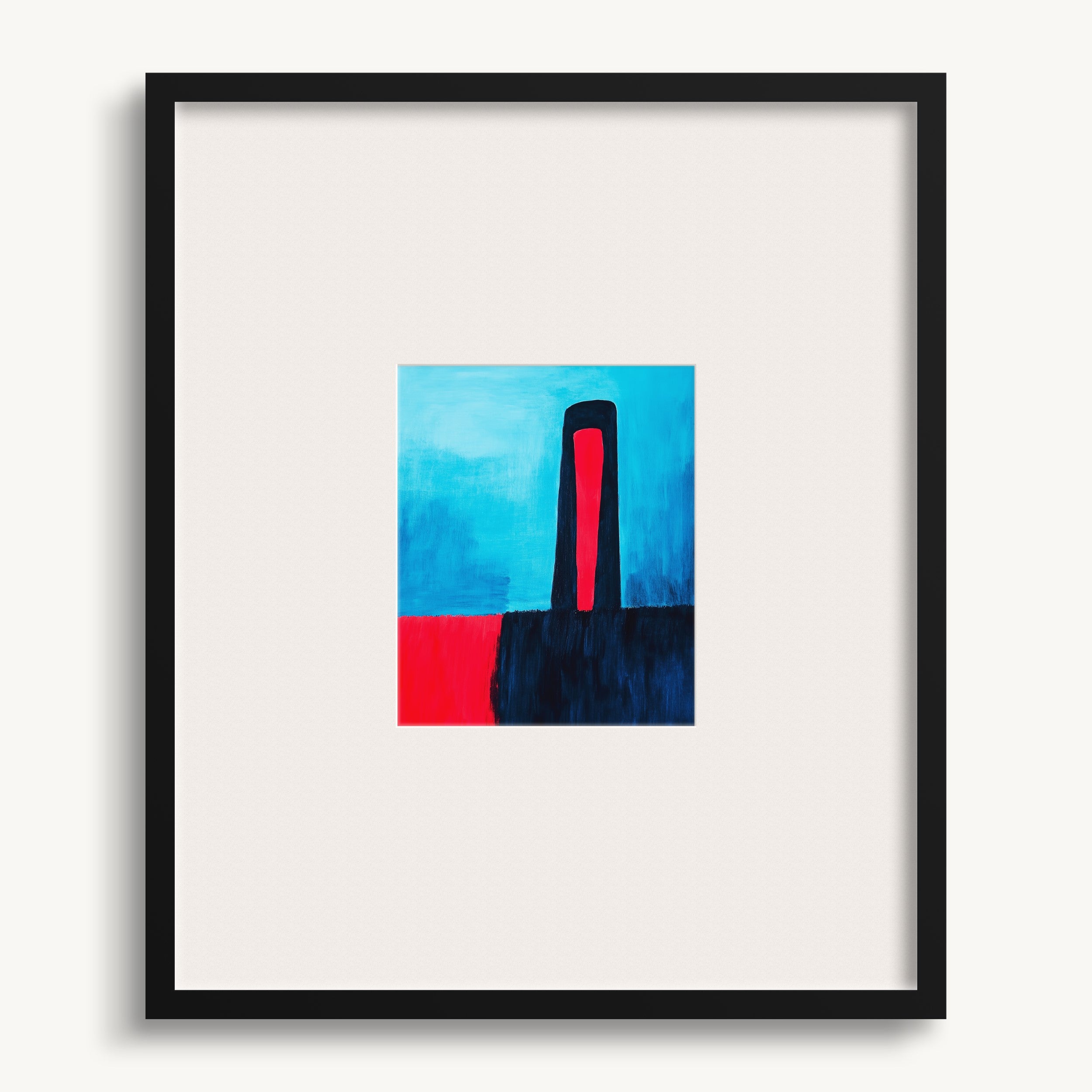 Mystery Shape in Blue & Red WALL ART