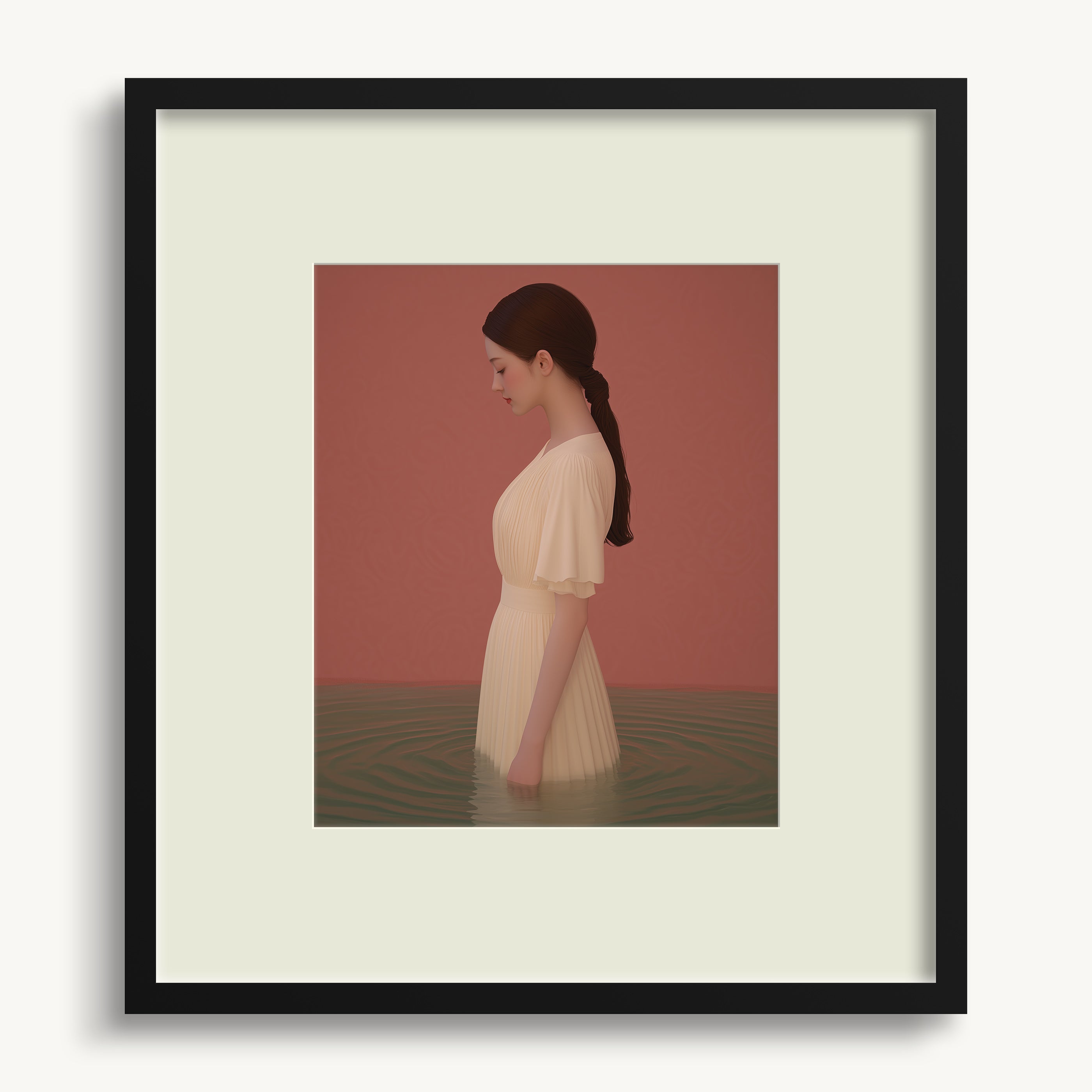 Lady in White Dress WALL ART