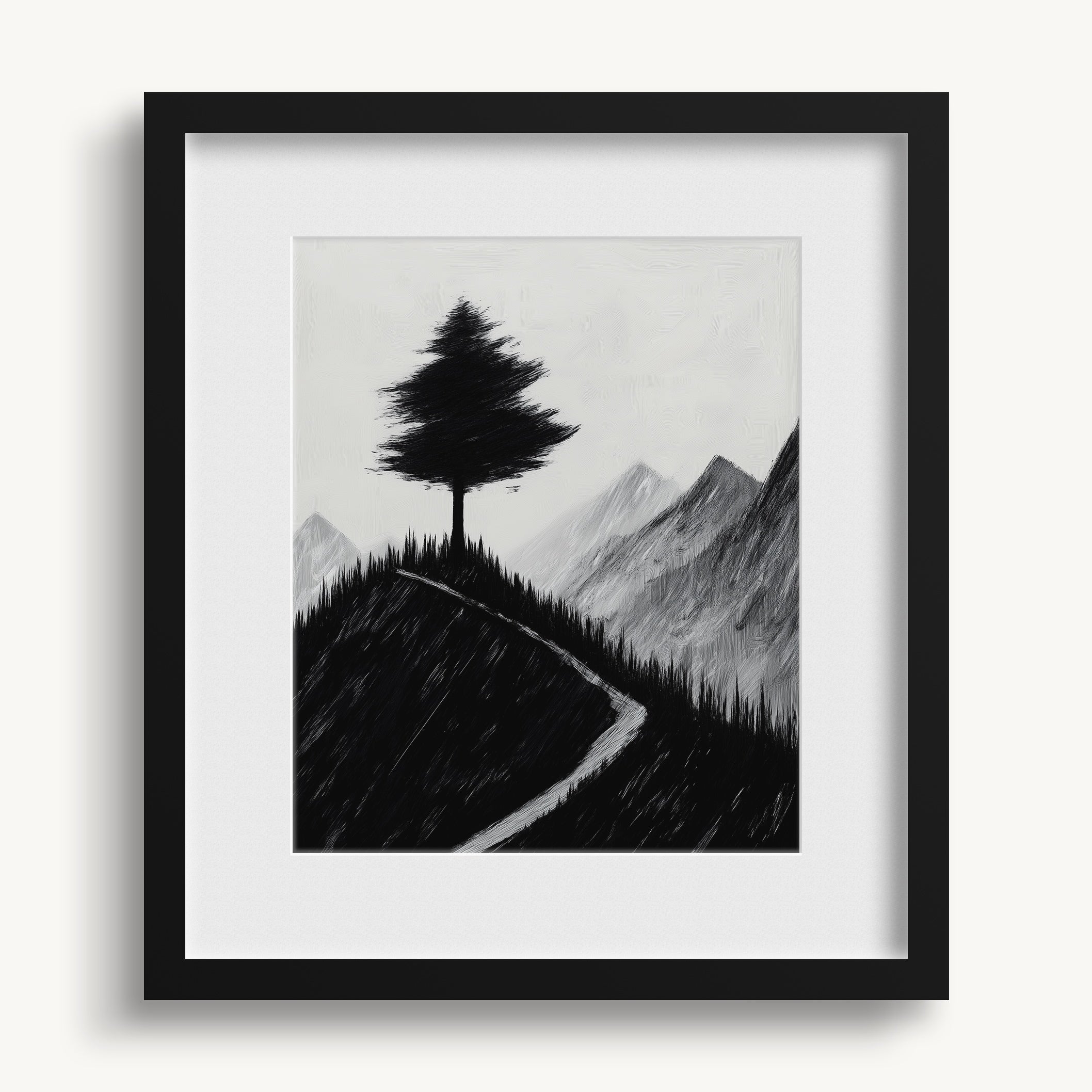 Solitary Tree on Hill WALL ART