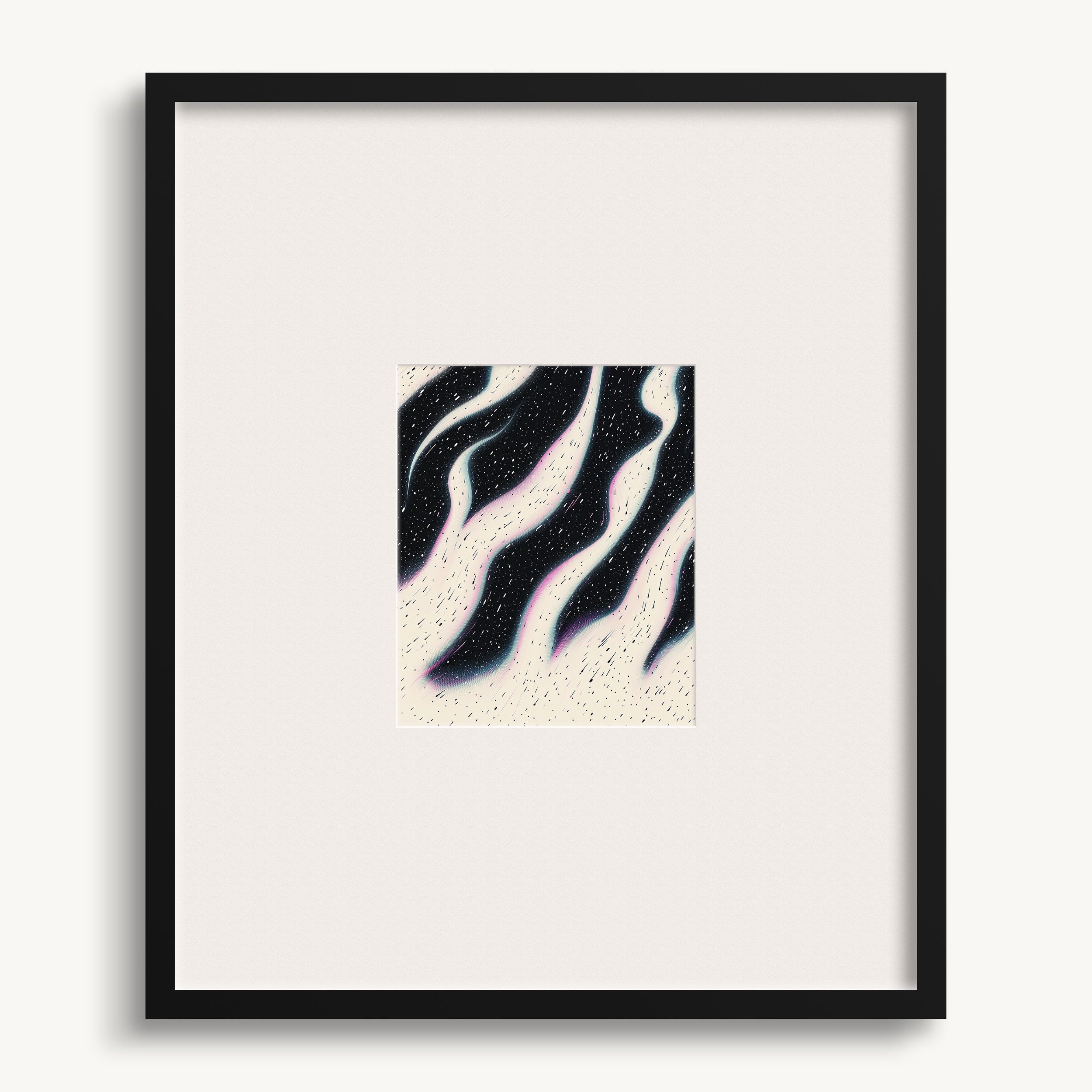 Black and White Waves WALL ART