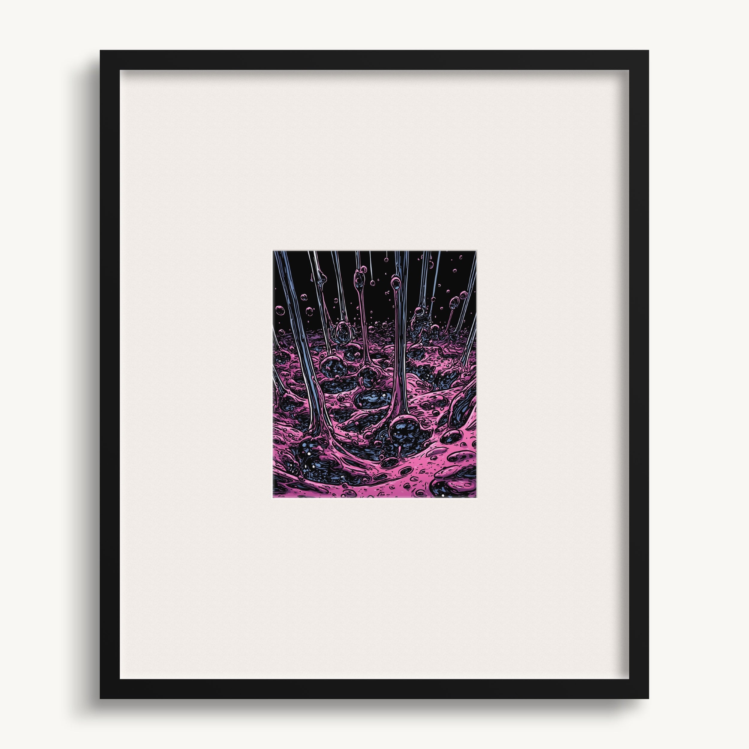 Pink-Hued Liquid Landscape WALL ART