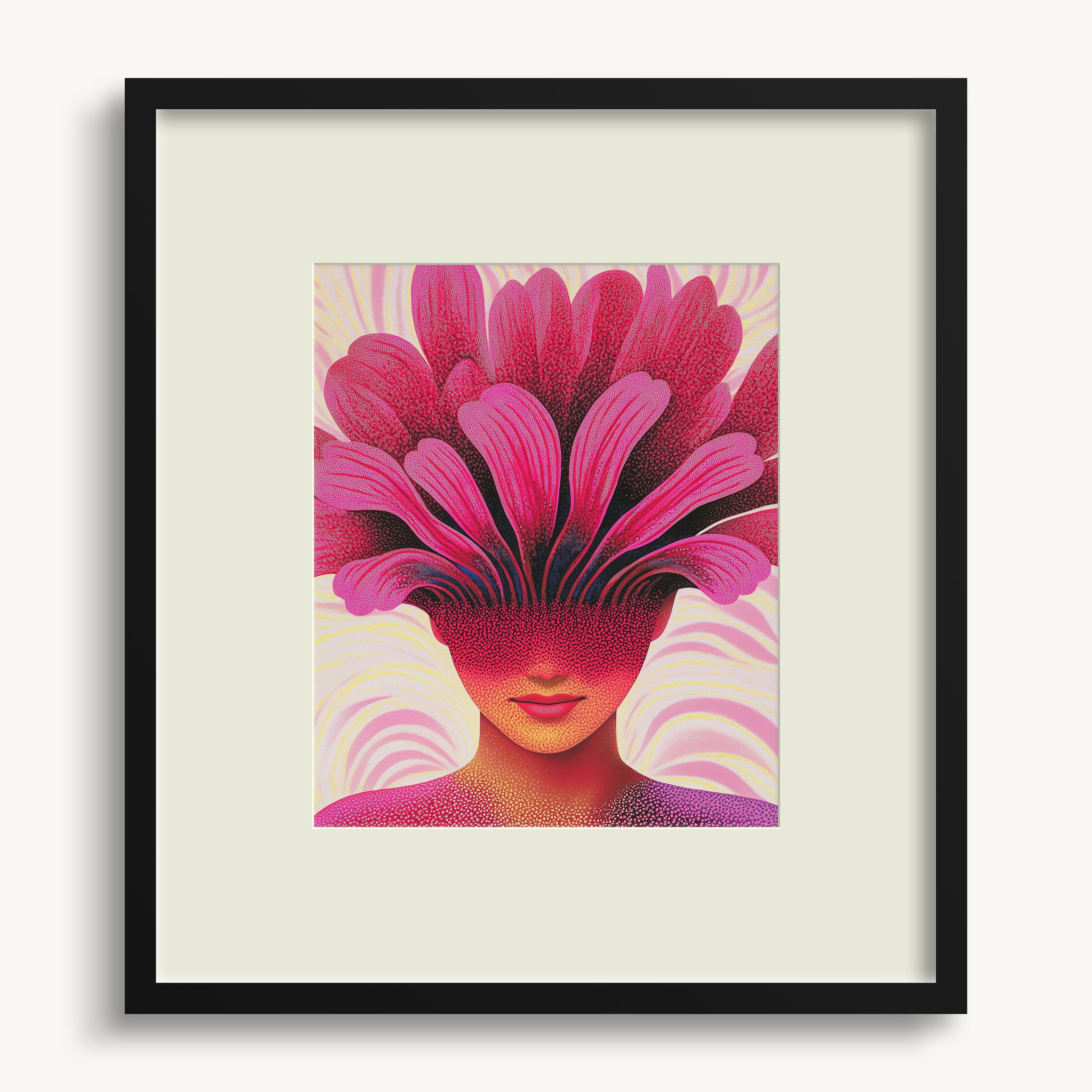 Person with Flower Headdress WALL ART